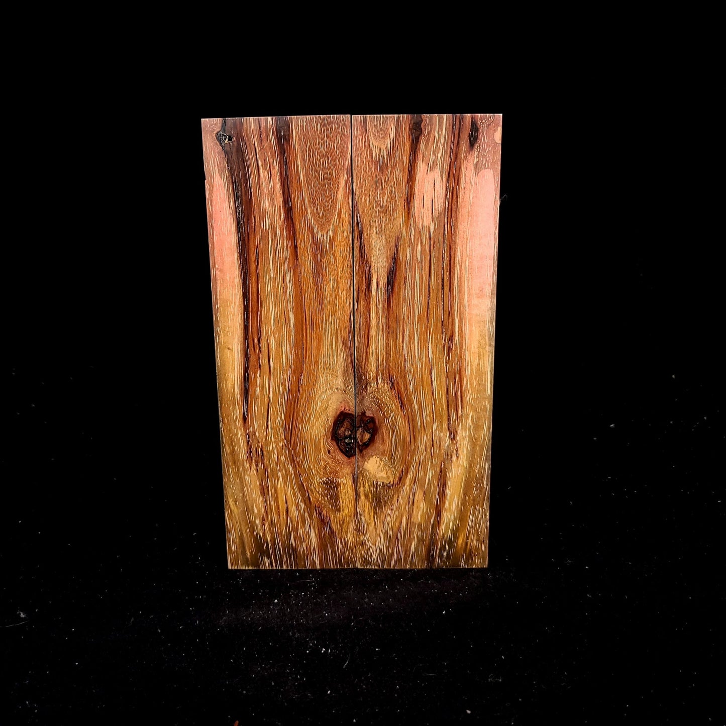 #949 Triple Dye Spalted Pecan - Red, Yellow, Green - RockSolid Scales -
