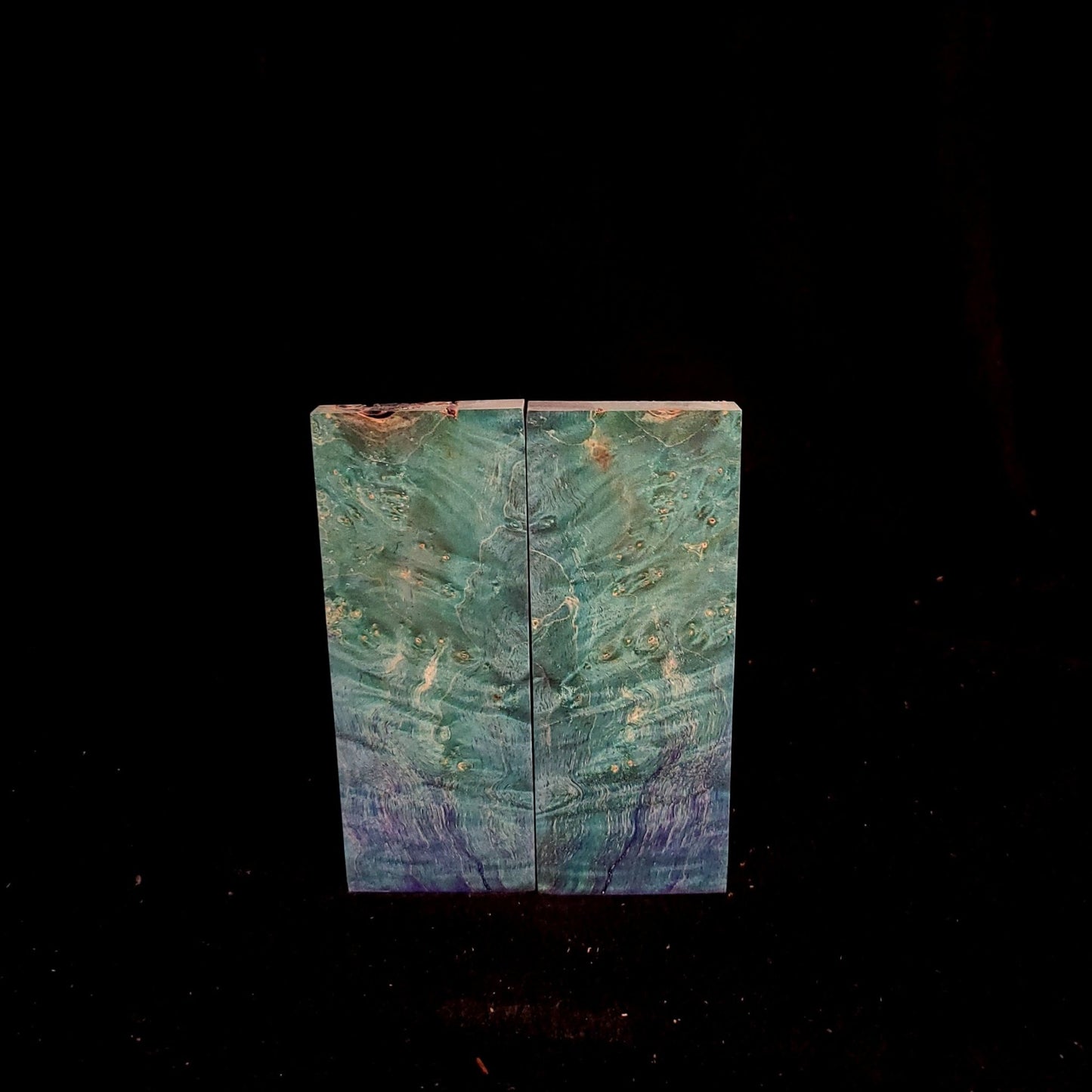 #985 Peacock Green and Tru-Blue Box Elder Burl *Bargain Bin* - RockSolid Scales -