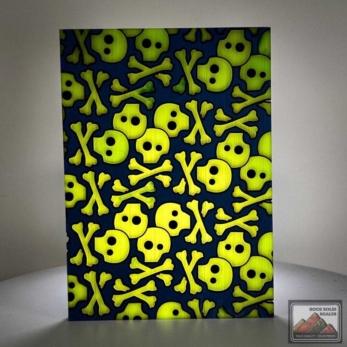 Blue and Toxic Green Skully™ Panel - RockSolid Scales -