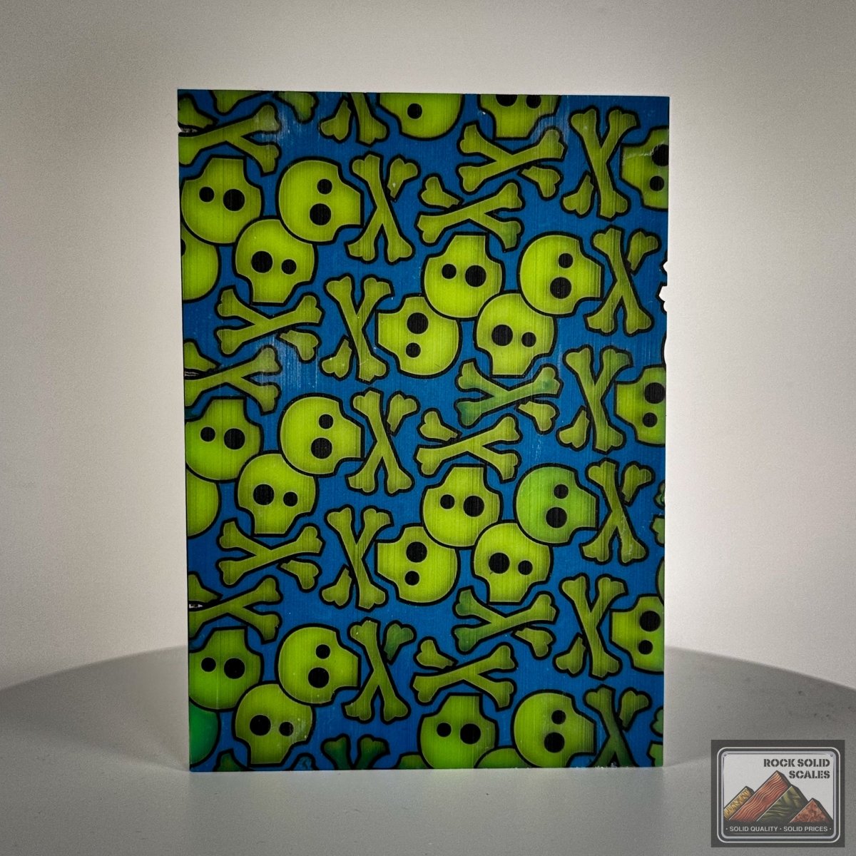 Blue and Toxic Green Skully™ Panel - RockSolid Scales -