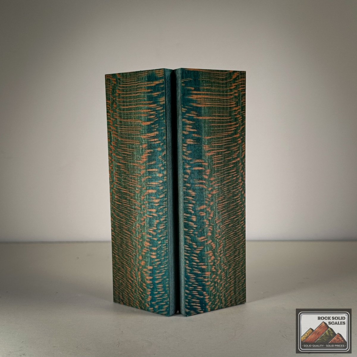 Key Blue Quartersawn Sycamore - RockSolid Scales -