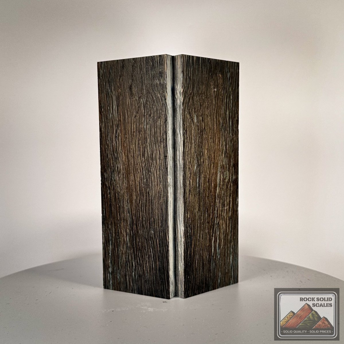 Steel Blue Quatersawn Oak - RockSolid Scales -