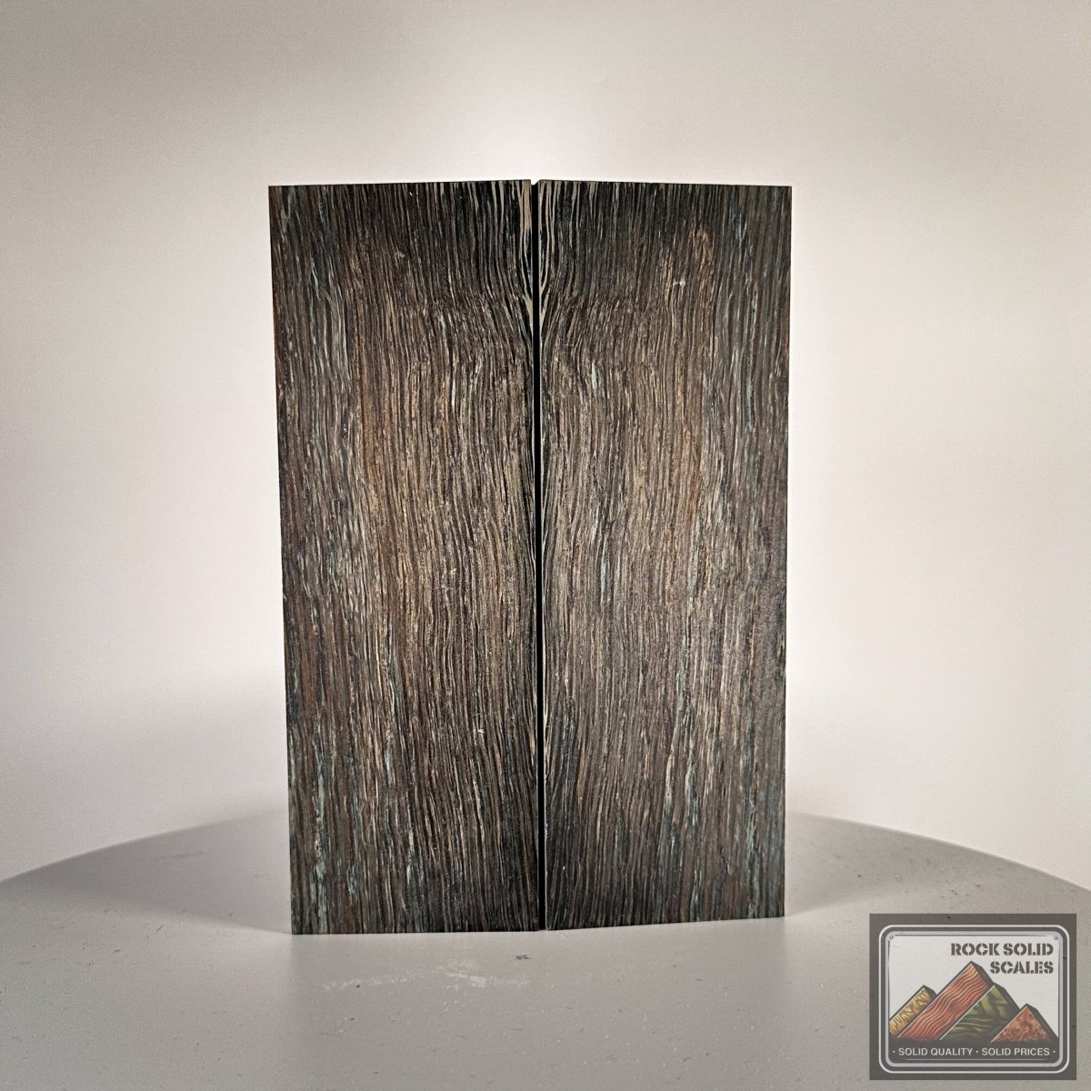 Steel Blue Quatersawn Oak - RockSolid Scales -