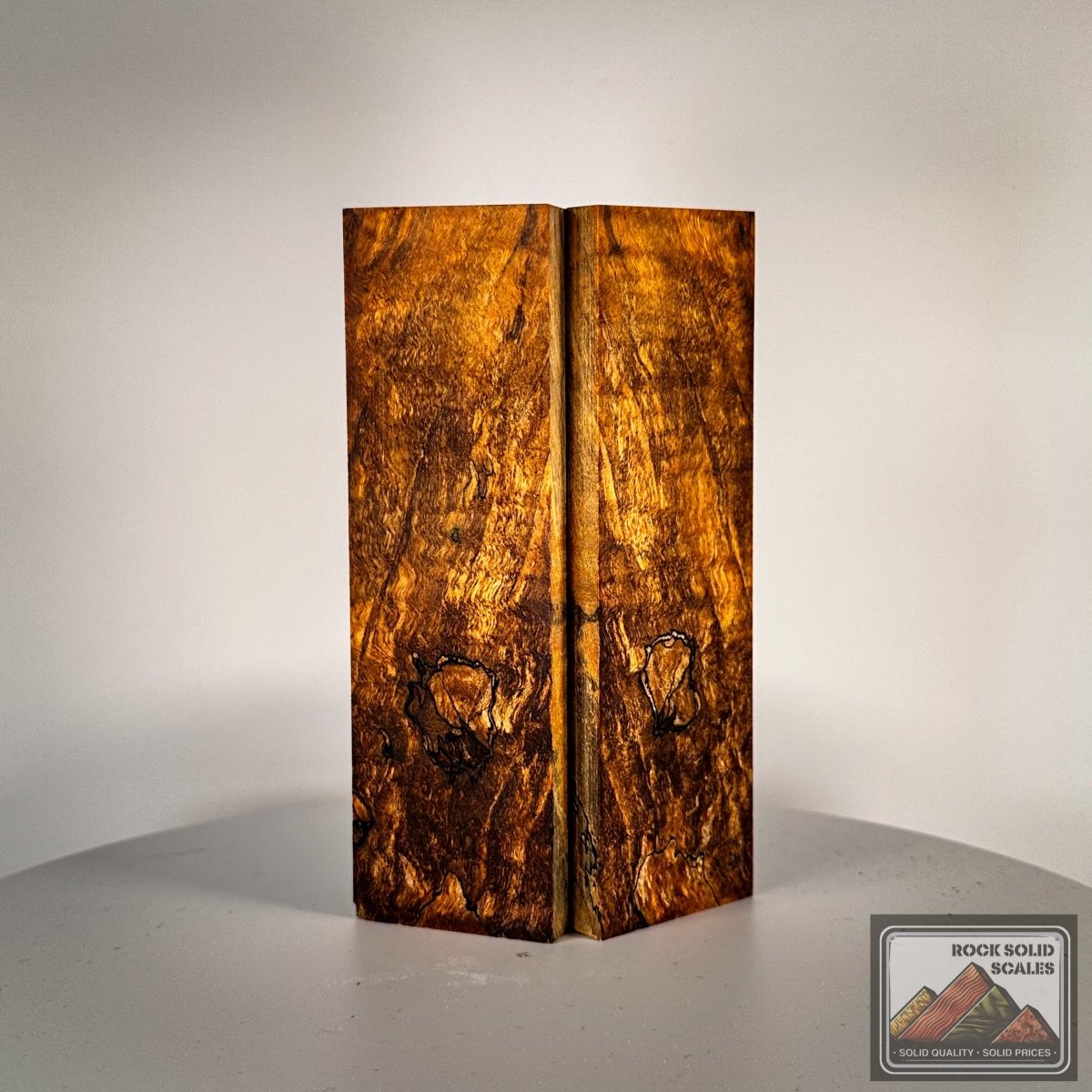 Sunset Orange Spalted Curly Maple - Bargain Bin - RockSolid Scales -