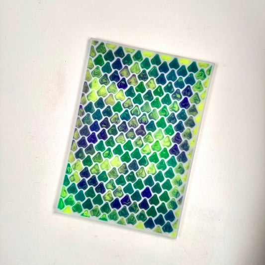 3 Color Pour Dragon Scale Panel - RockSolid Scales - 