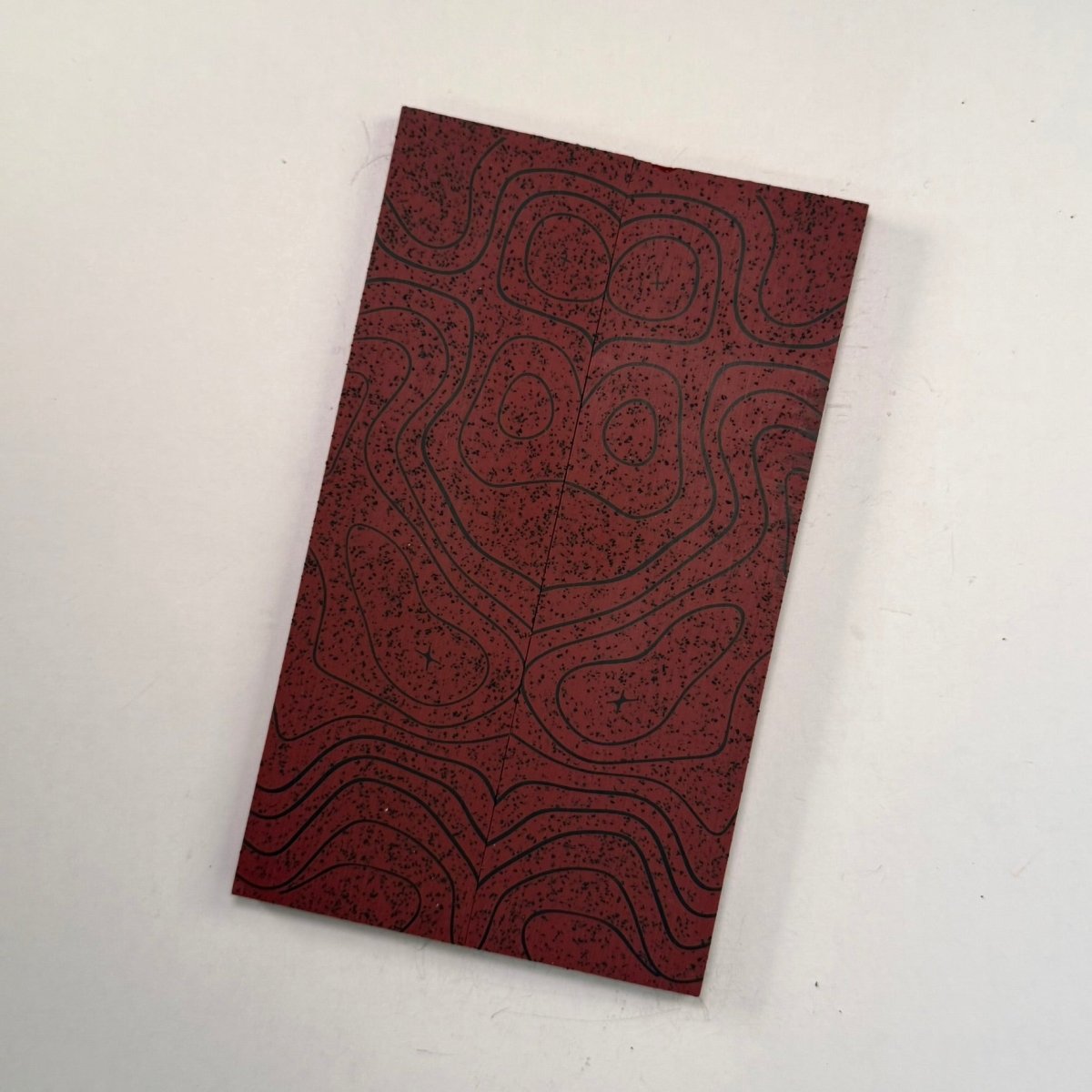 3D GripX™ Scales - Topo - Grip-Tec™ Composites - Dark Red