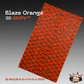 Blaze Orange GripX - Grip-Tec™ Composites - 3D Scales (Pair 5-3/4"x1-3/4"x5/16")