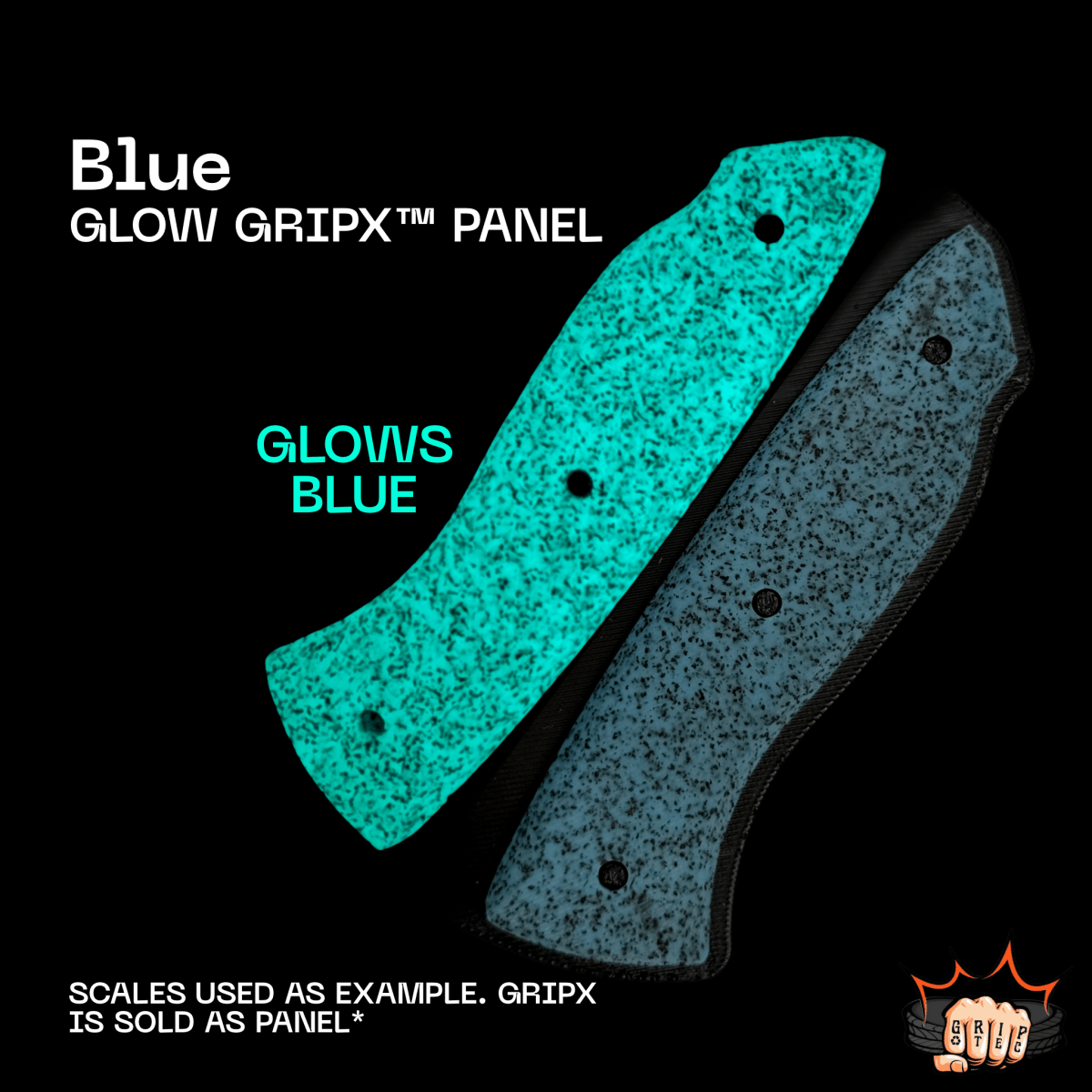 Blue Glow GripX - Grip-Tec™ Composites - Panel (5-1/2"x3-1/2")