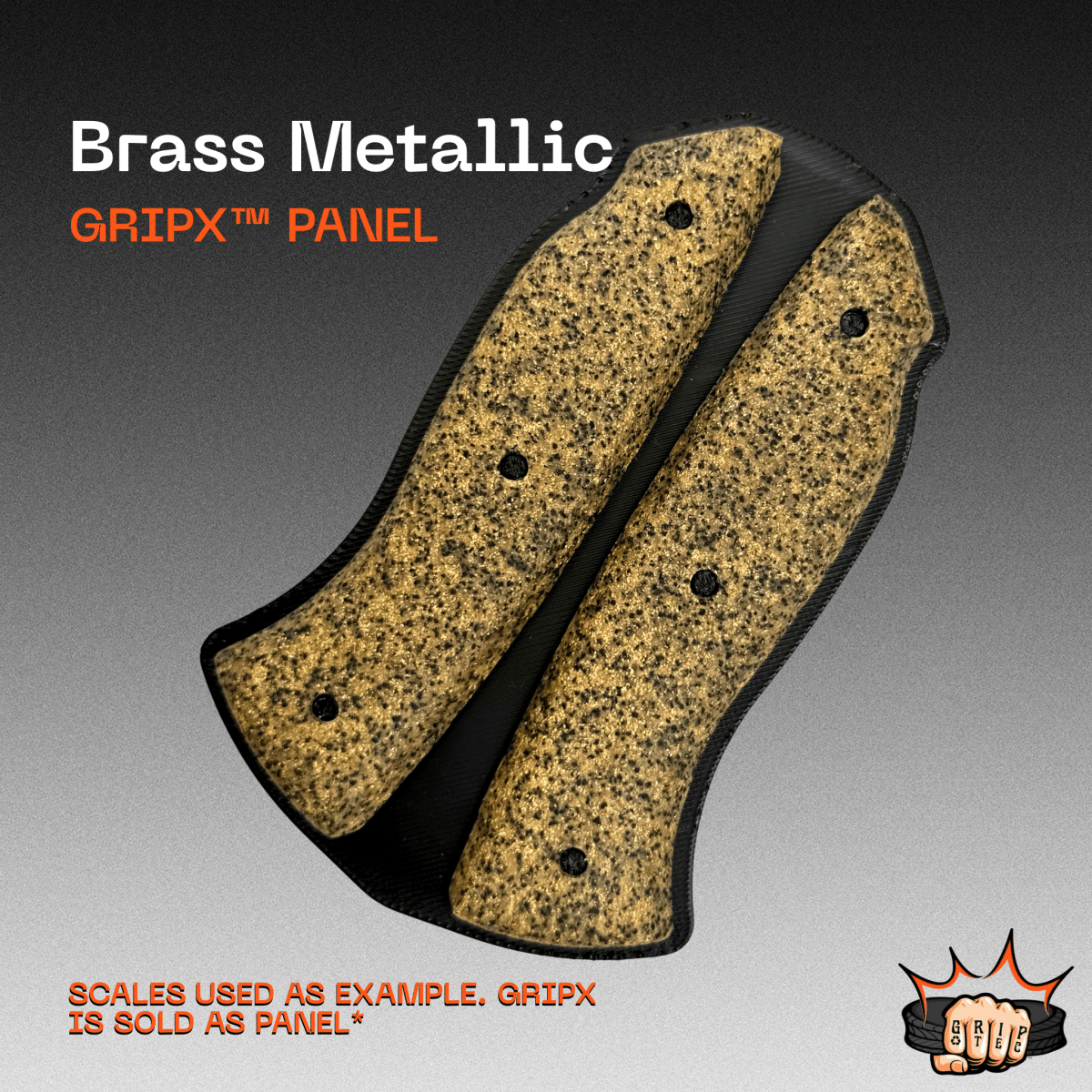 Brass Metallic GripX - Grip-Tec™ Composites - Panel (5-1/2"x3-1/2")
