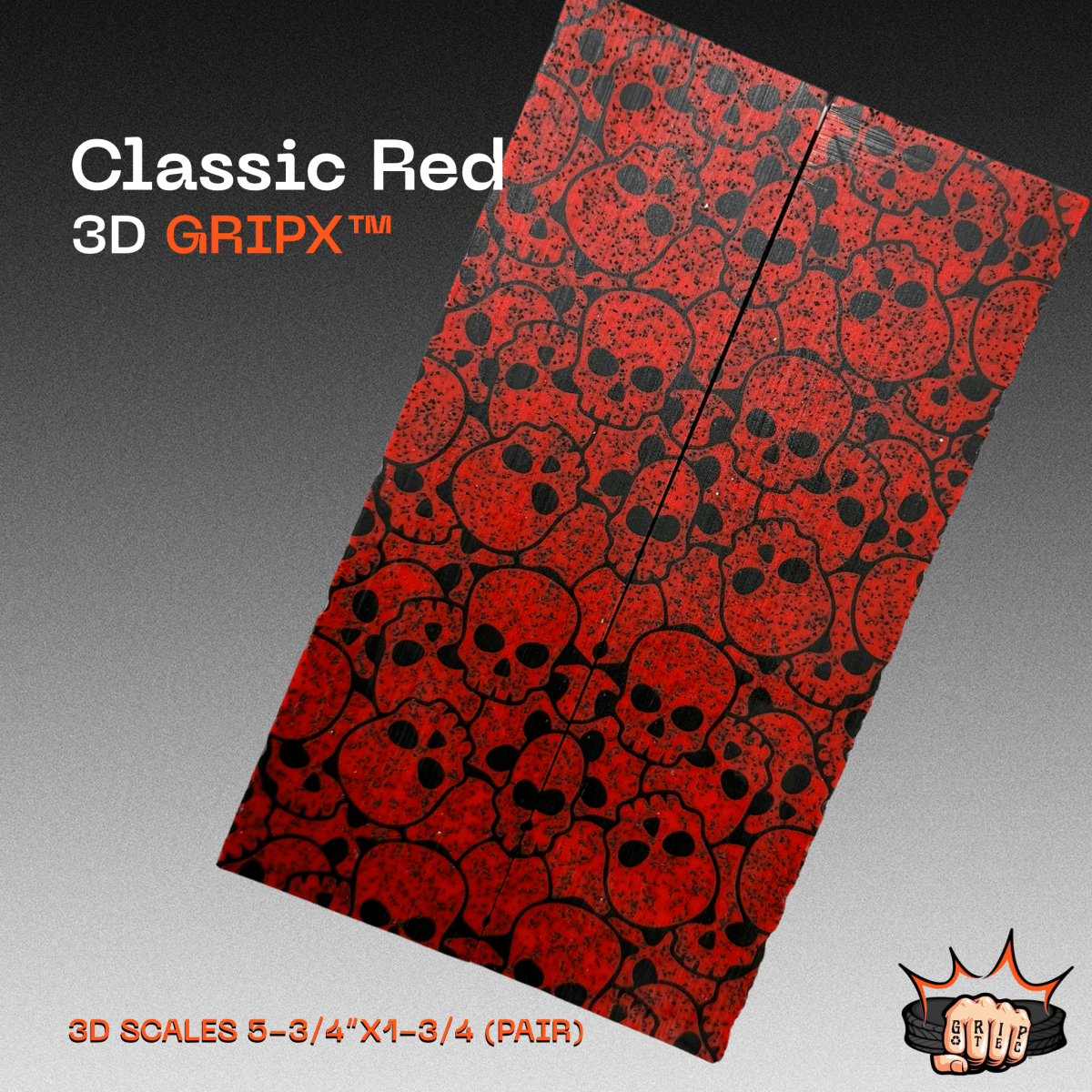 Classic Red GripX - Grip-Tec™ Composites - Panel (5-1/2"x3-1/2")