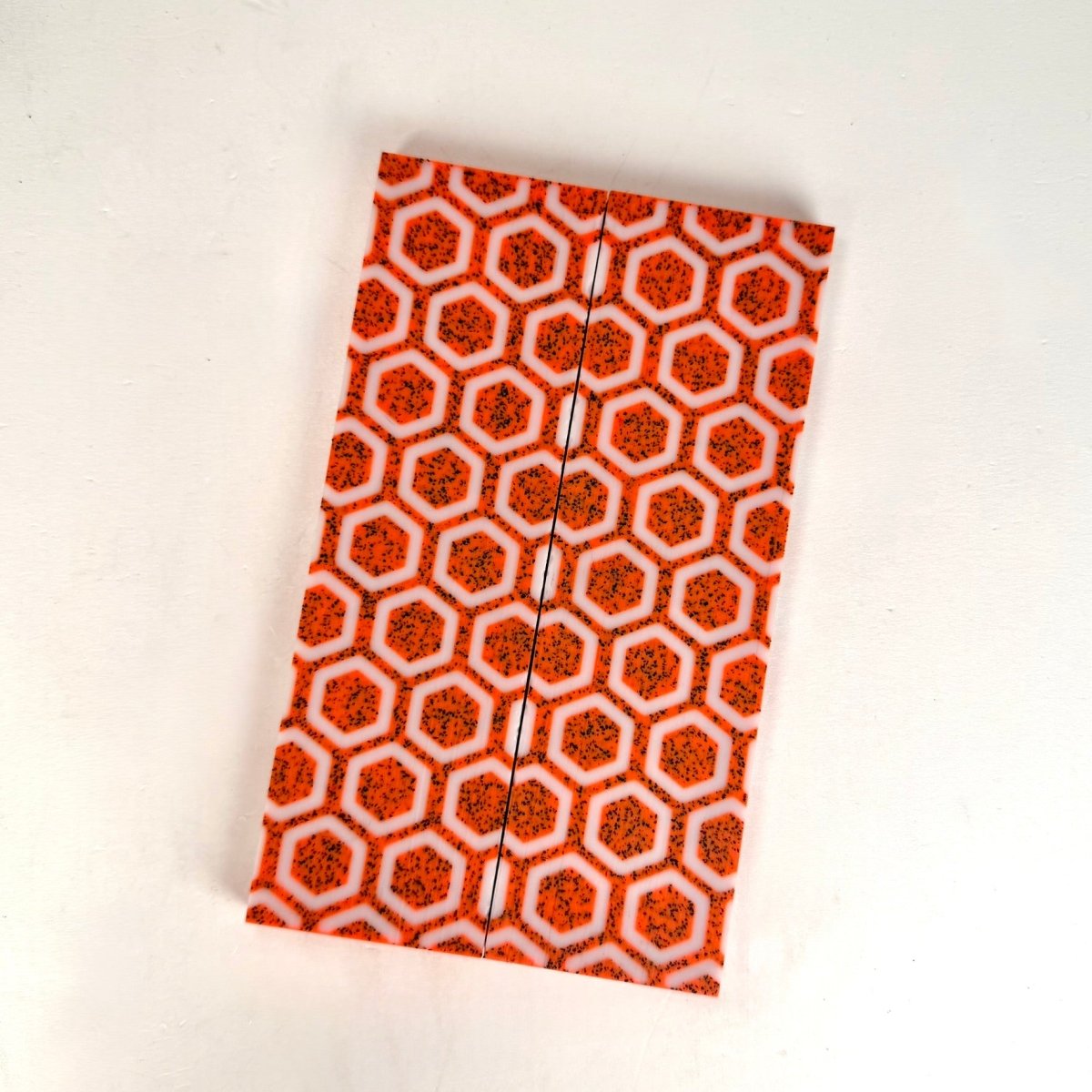 Custom Shop 3D GripX™ - Hex - Blaze Orange Grip - Tec™ with White Matrix - Grip - Tec™ Composites - 