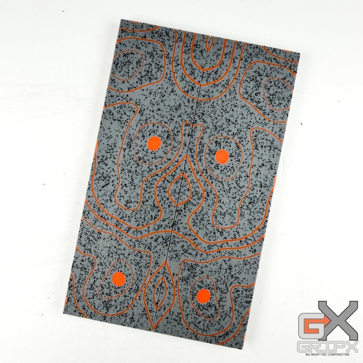 Custom Shop 3D GripX™ - Topo - Orange with Grey GripX™ Fill - Grip - Tec™ Composites - 