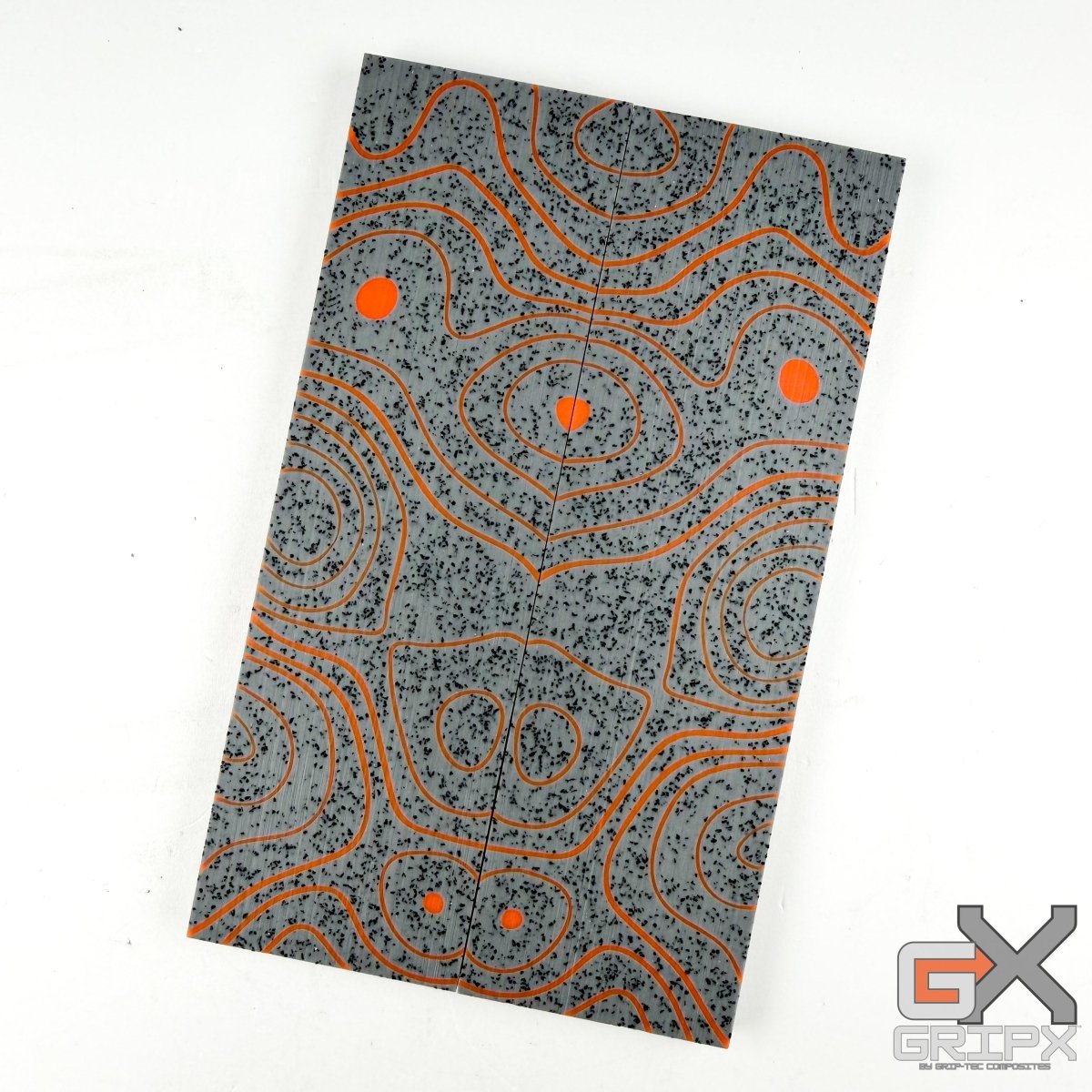 Custom Shop 3D GripX™ - Topo - Orange with Grey GripX™ Fill - Grip - Tec™ Composites - 