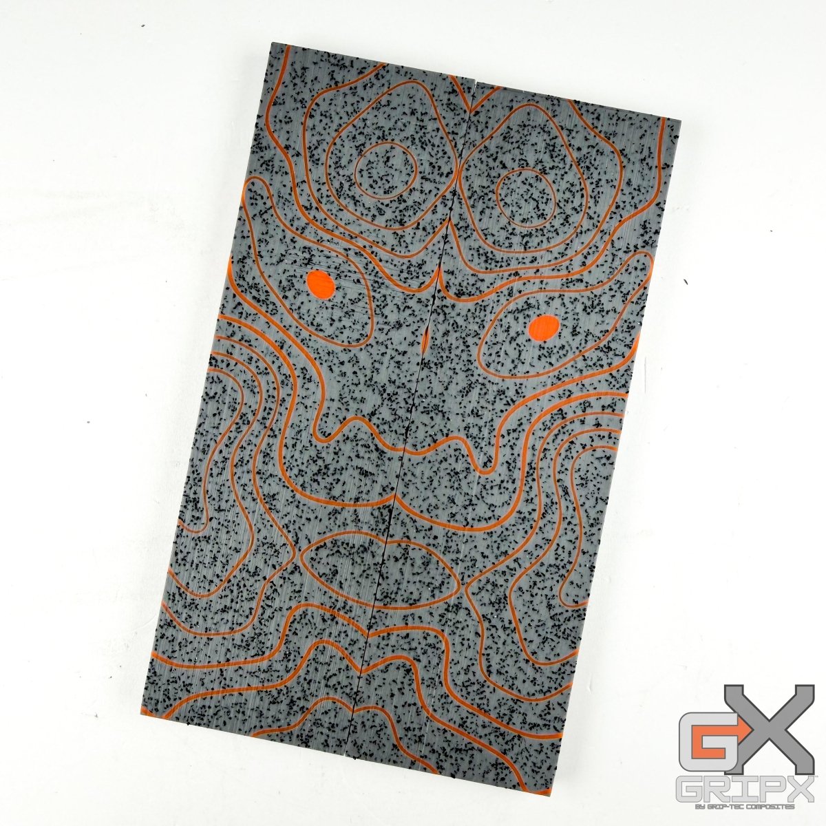 Custom Shop 3D GripX™ - Topo - Orange with Grey GripX™ Fill - Grip - Tec™ Composites - 