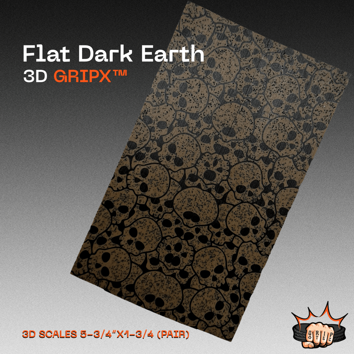 Flat Dark Earth (FDE) GripX - Grip-Tec™ Composites - Panel (5-1/2"x3-1/2")