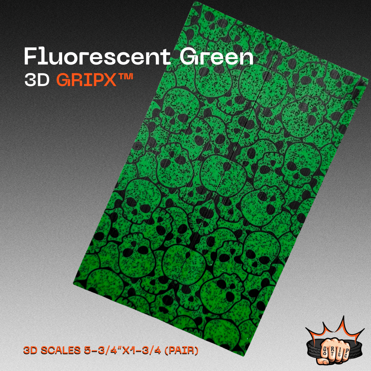 Fluorescent Green GripX - Grip-Tec™ Composites - Panel (5-1/2"x3-1/2")