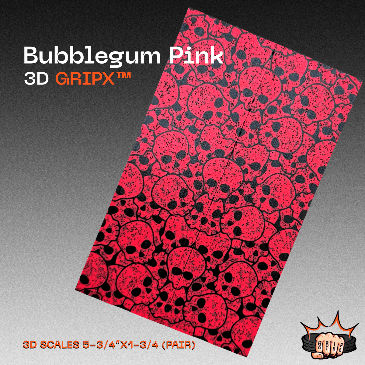 Fluorescent Pink GripX - Grip-Tec™ Composites - Panel (5-1/2"x3-1/2")