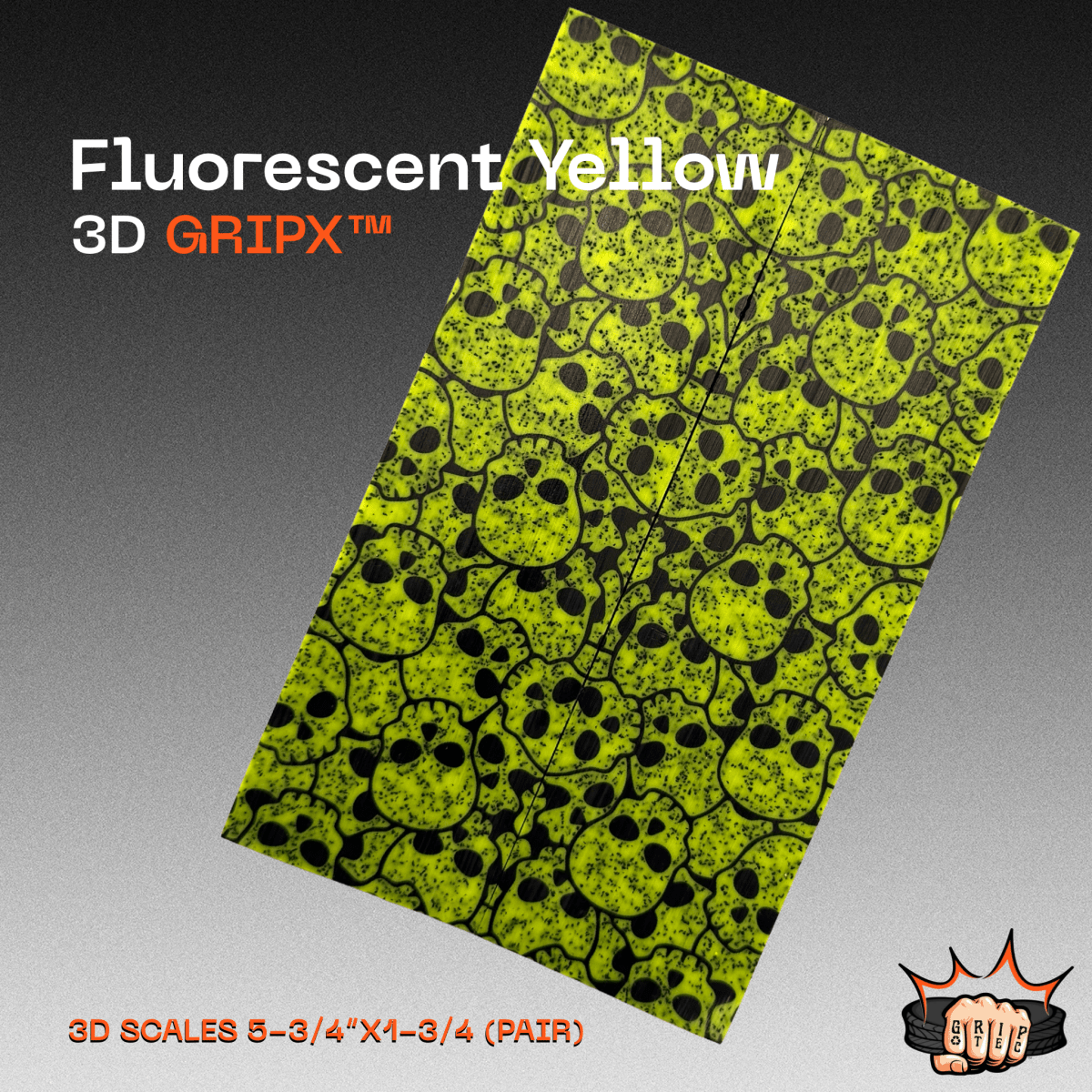 Fluorescent Yellow GripX - Grip-Tec™ Composites - Panel (5-1/2"x3-1/2")