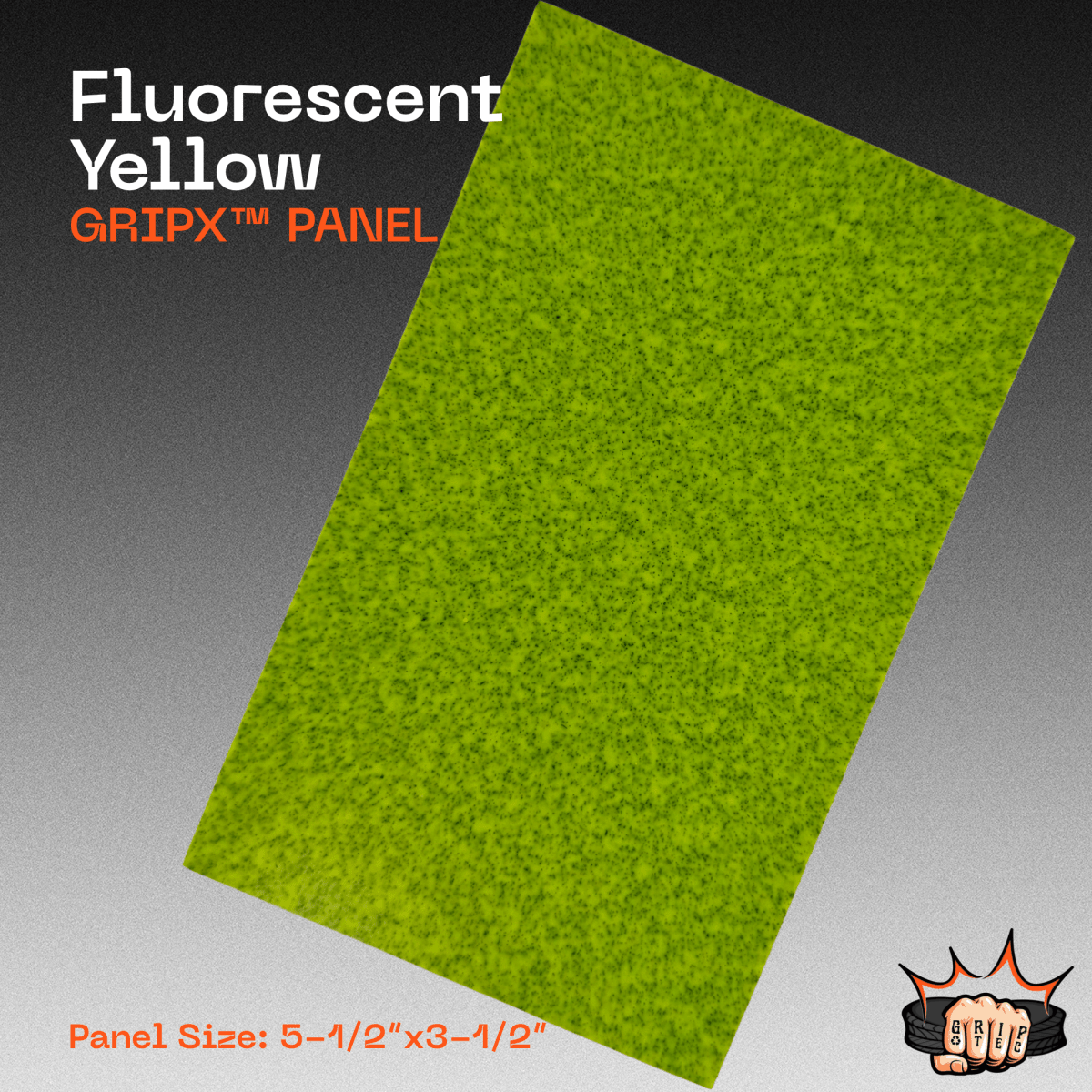Fluorescent Yellow GripX - Grip-Tec™ Composites - Panel (5-1/2"x3-1/2")