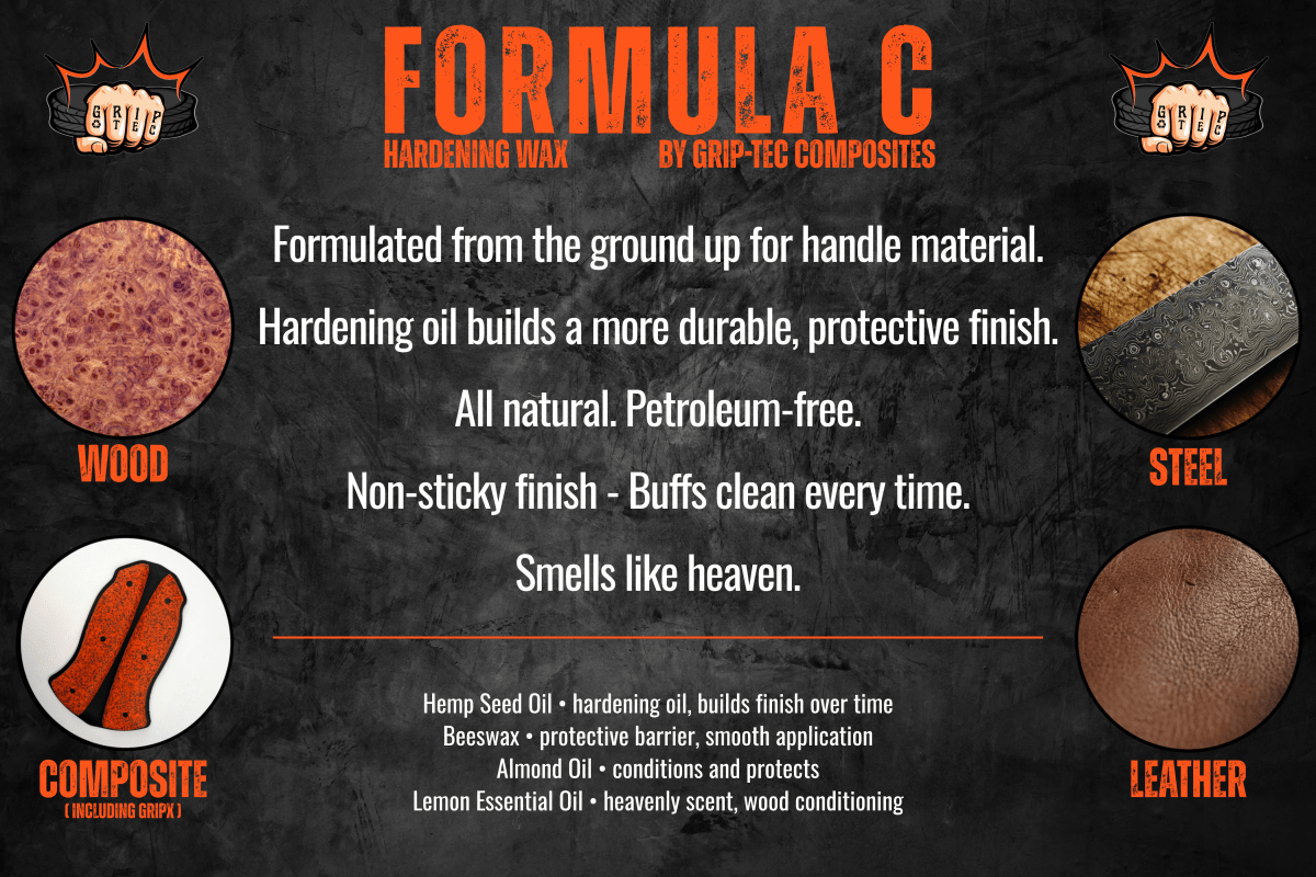 Formula C Hardening Wax - Private Label Tins - Grip - Tec™ Composites - 1oz - 25 Pack