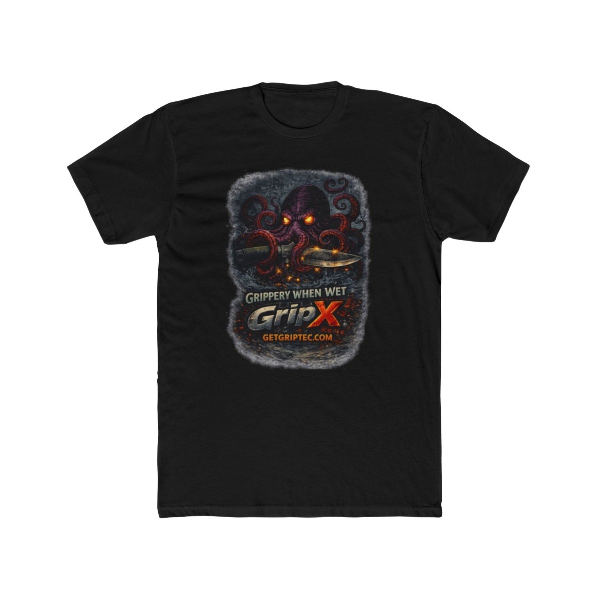 GripX Creature Shirt - Kraken - Grip - Tec™ Composites - Solid Black