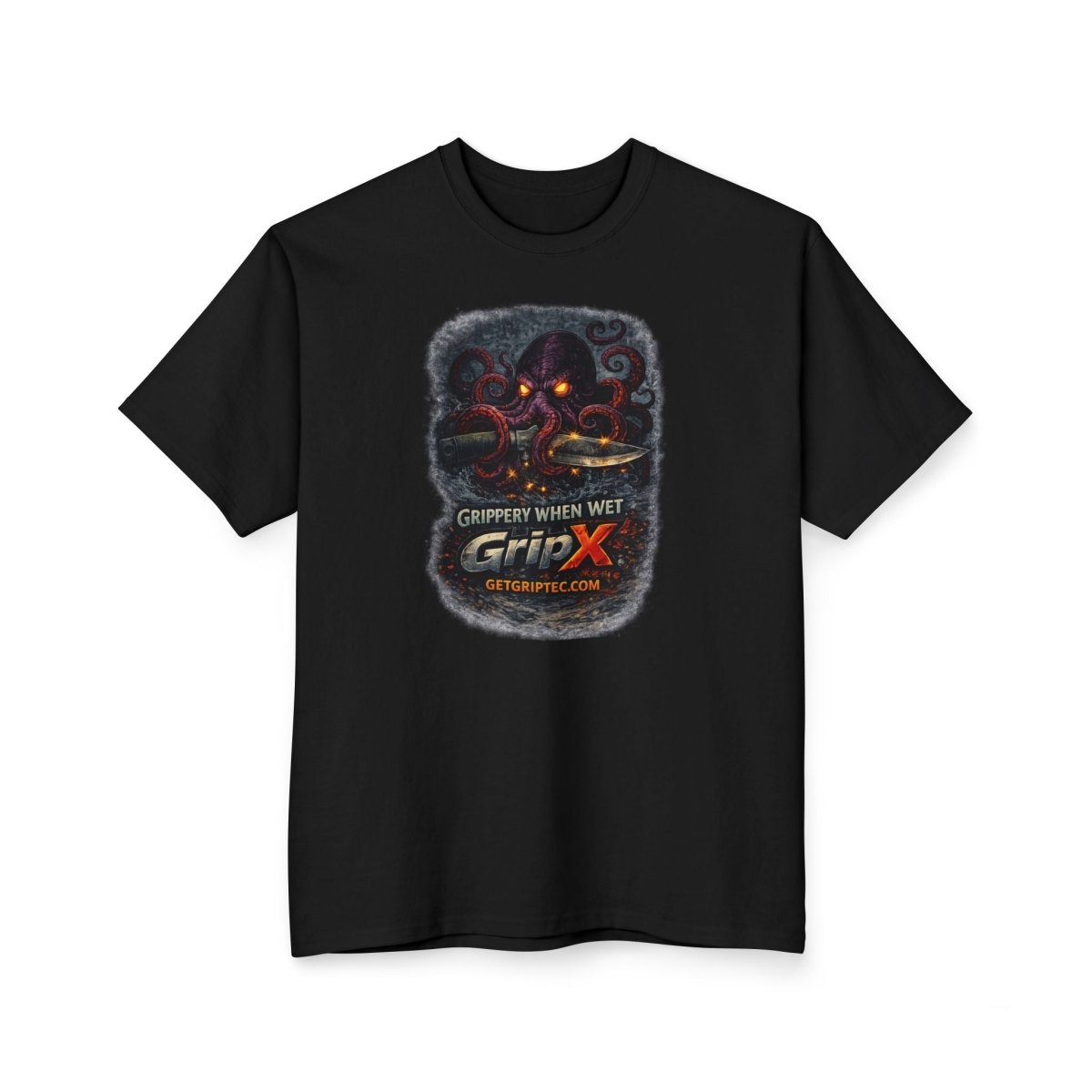 GripX Creature Shirt Tall - Kraken - Grip - Tec™ Composites - Black