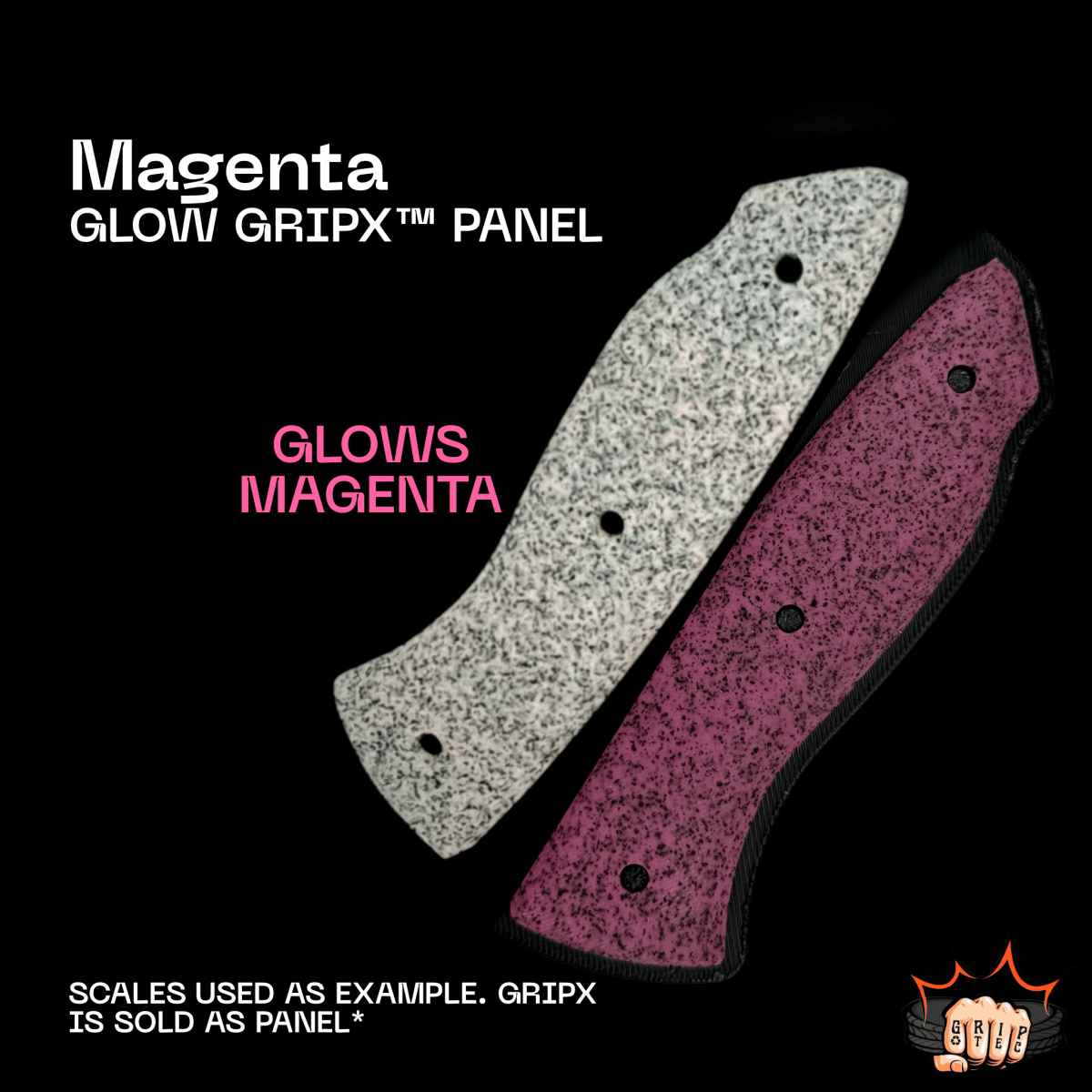 Magenta Glow GripX - Grip-Tec™ Composites - Panel (5-1/2"x3-1/2")