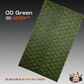 OD Green GripX - Grip-Tec™ Composites - 3D Scales (Pair 5-3/4"x1-3/4"x5/16")