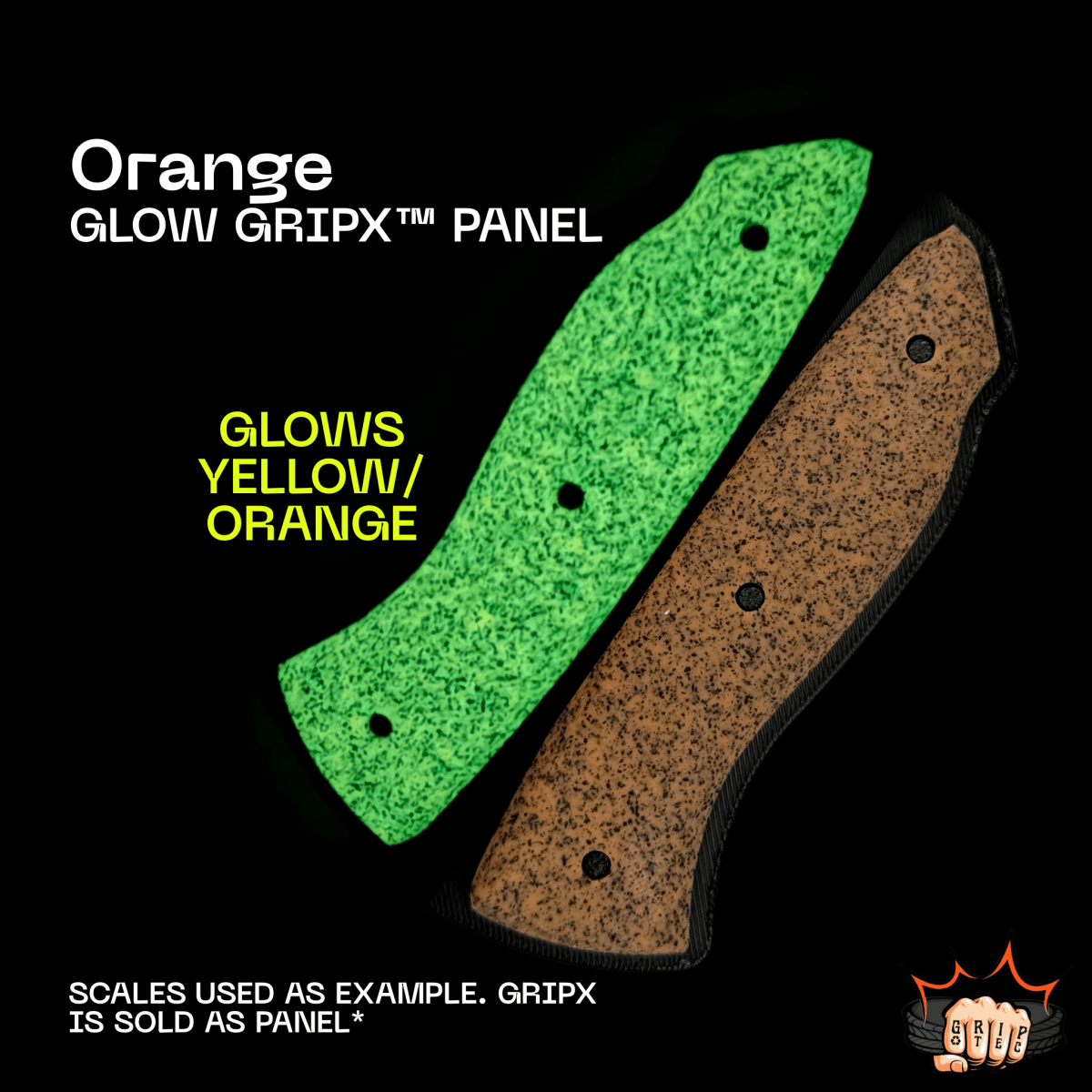 Orange Glow GripX - Grip-Tec™ Composites - Panel (5-1/2"x3-1/2")
