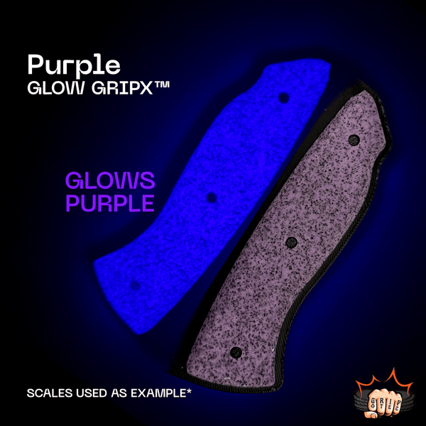 Purple Glow GripX - Grip-Tec™ Composites - Panel (5-1/2"x3-1/2")