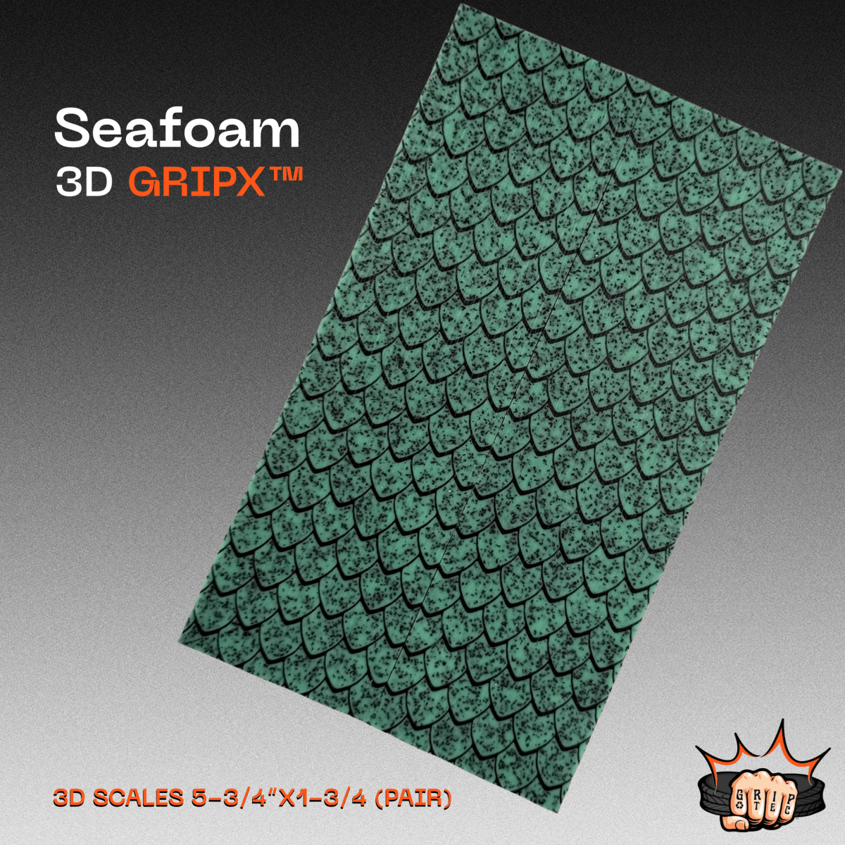 Seafoam GripX - Grip-Tec™ Composites - 3D Scales (Pair 5-3/4"x1-3/4"x5/16")