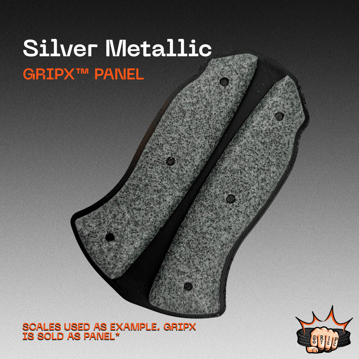 Silver Metallic GripX - Grip-Tec™ Composites - Panel (5-1/2"x3-1/2")
