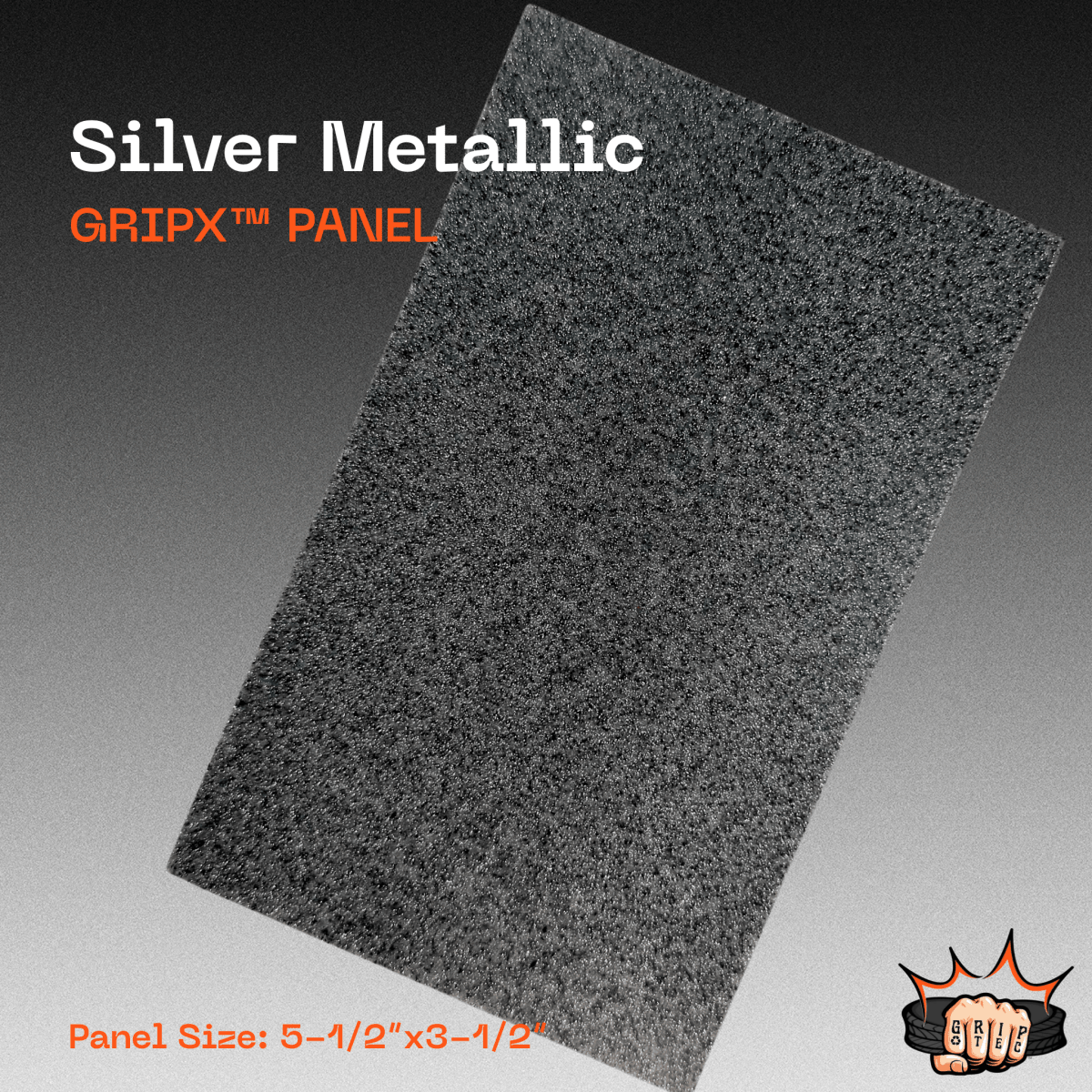 Silver Metallic GripX - Grip-Tec™ Composites - Panel (5-1/2"x3-1/2")