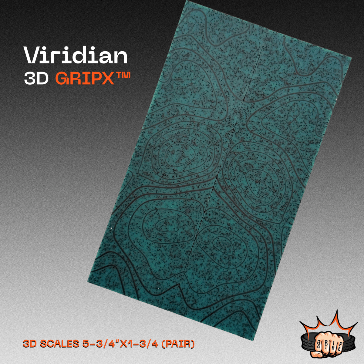 Viridian GripX - Grip-Tec™ Composites - 3D Scales (Pair 5-3/4"x1-3/4"x5/16")