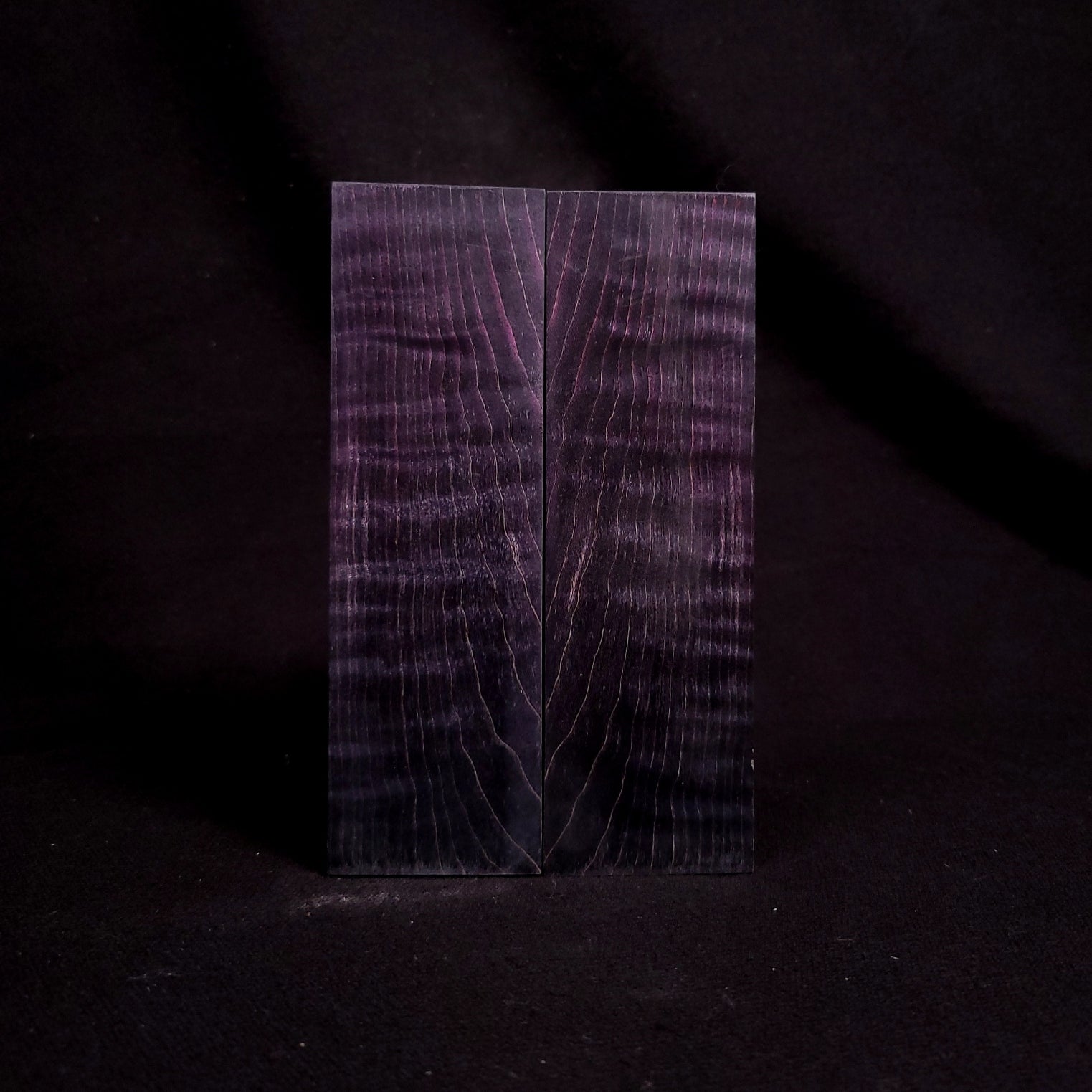 #2011 - SINISTER (with a touch of pink) - Double Dyed Curly Maple - RockSolid Scales -