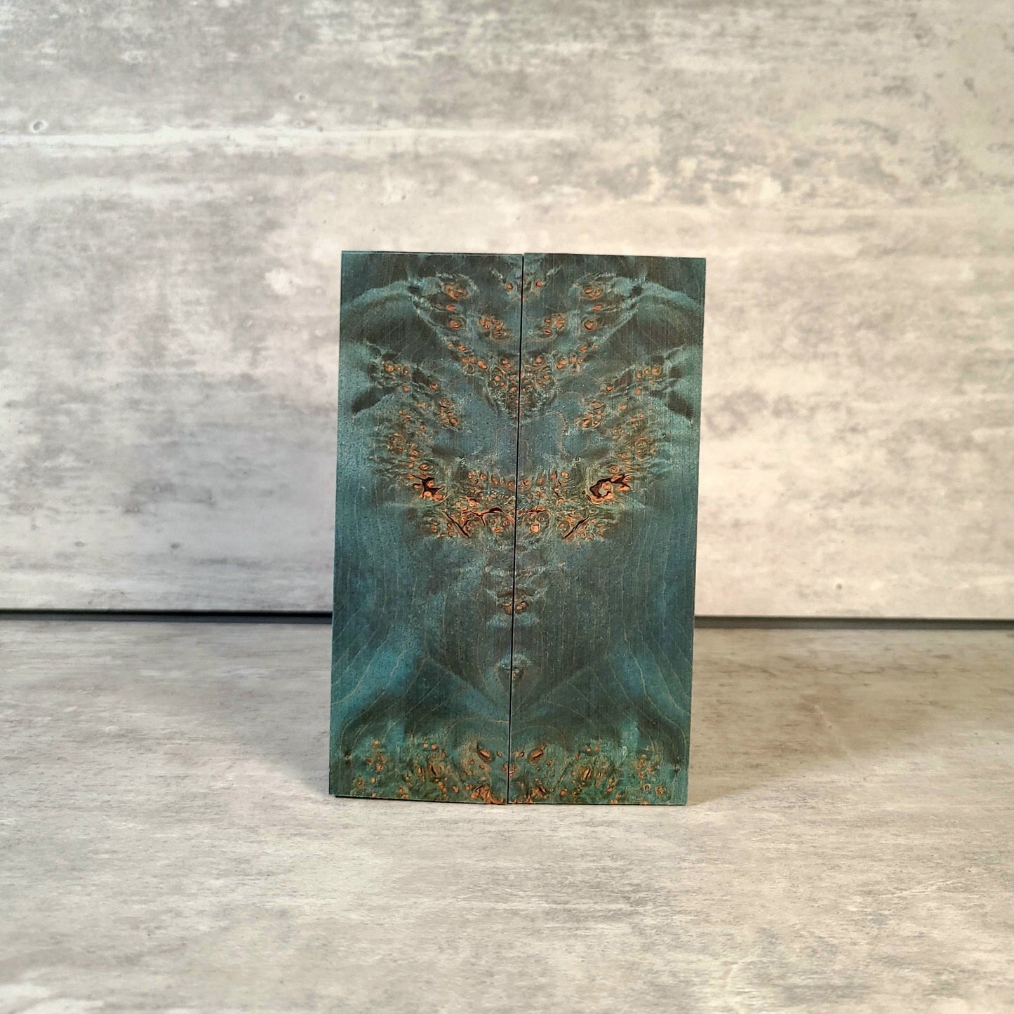 #2109 - Peacock Green Maple Burl - THIN SET - Bargain Bin - RockSolid Scales -