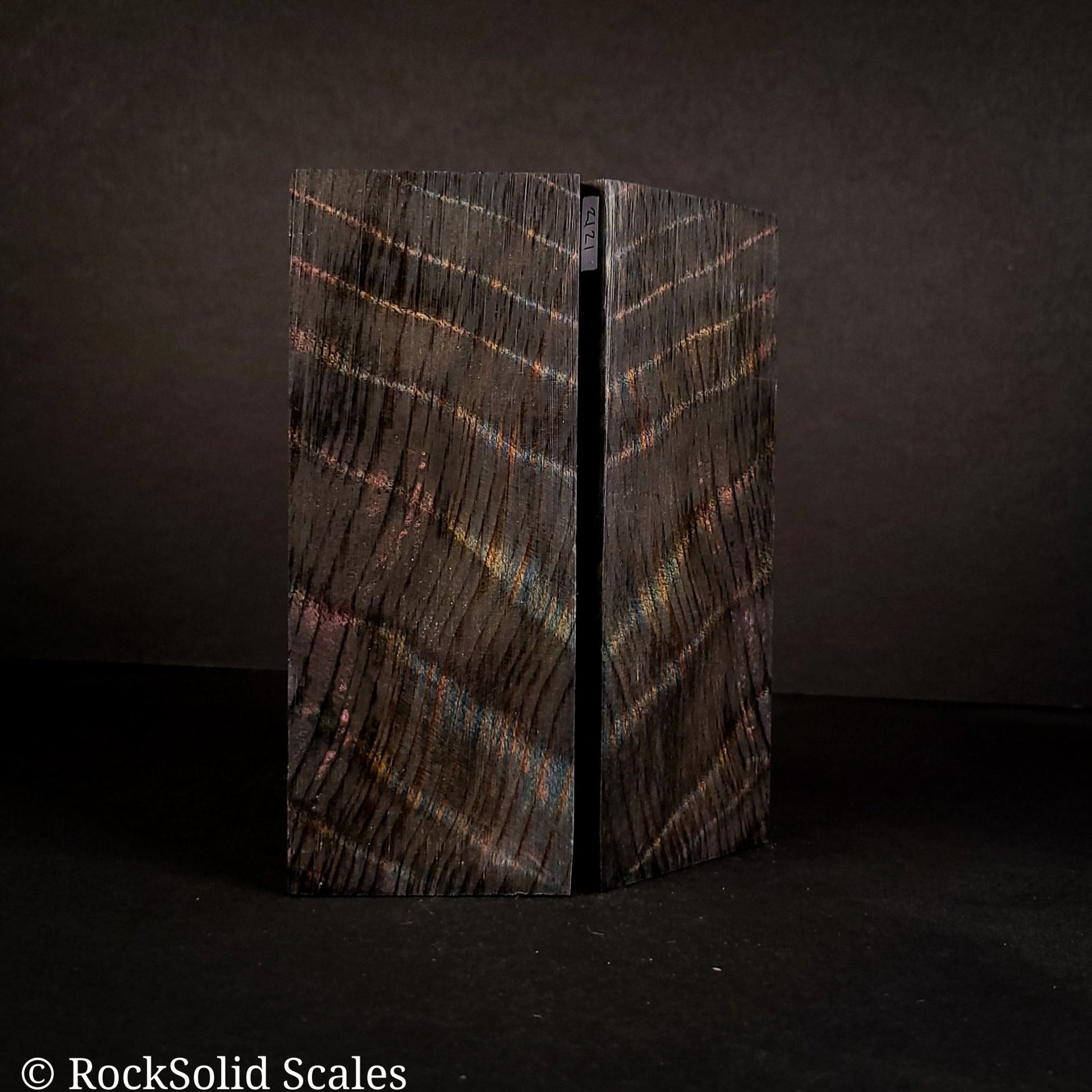 #2121 - Blue Curly Redwood - K&G Stabilized - RockSolid Scales -