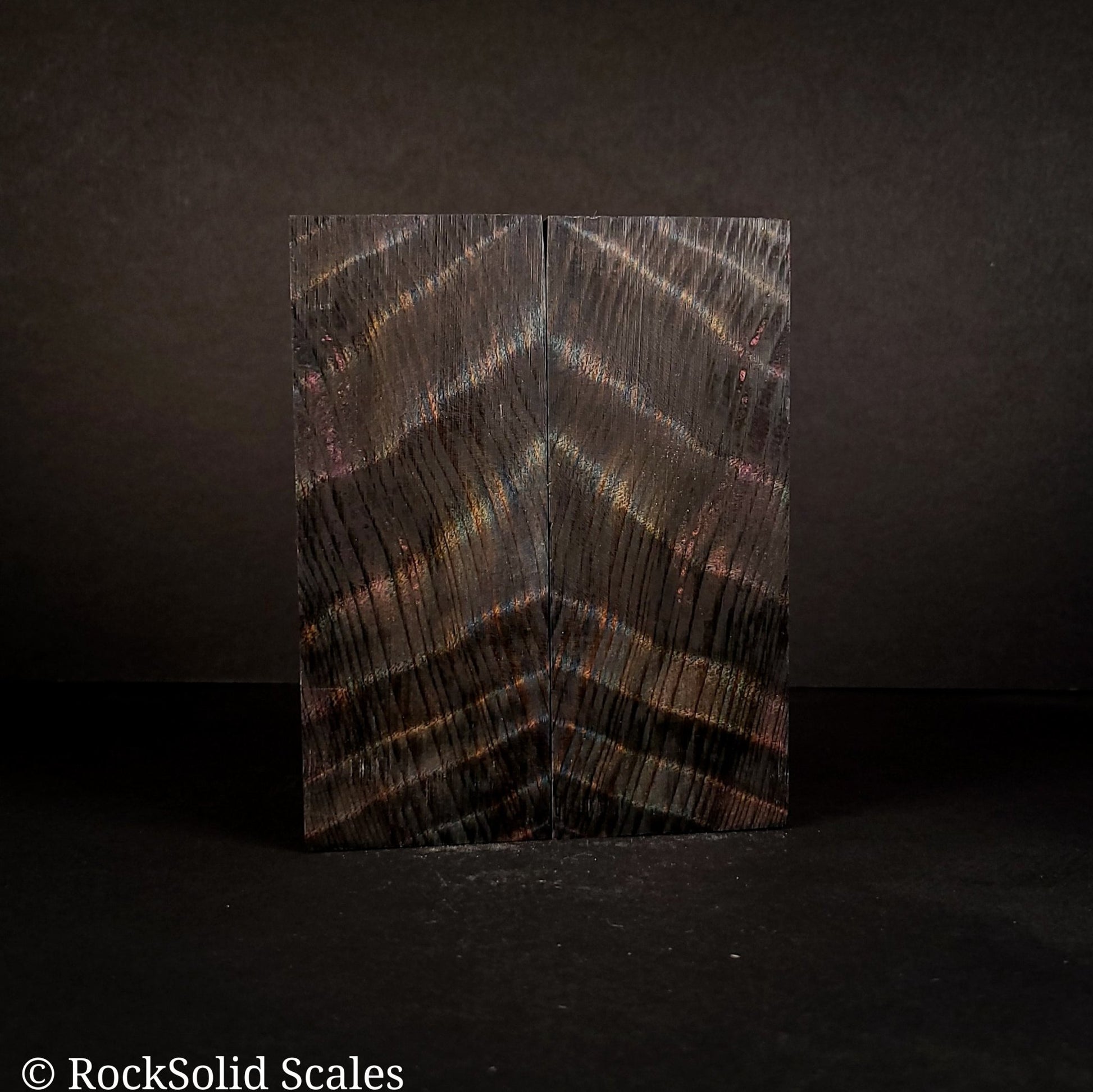 #2121 - Blue Curly Redwood - K&G Stabilized - RockSolid Scales -