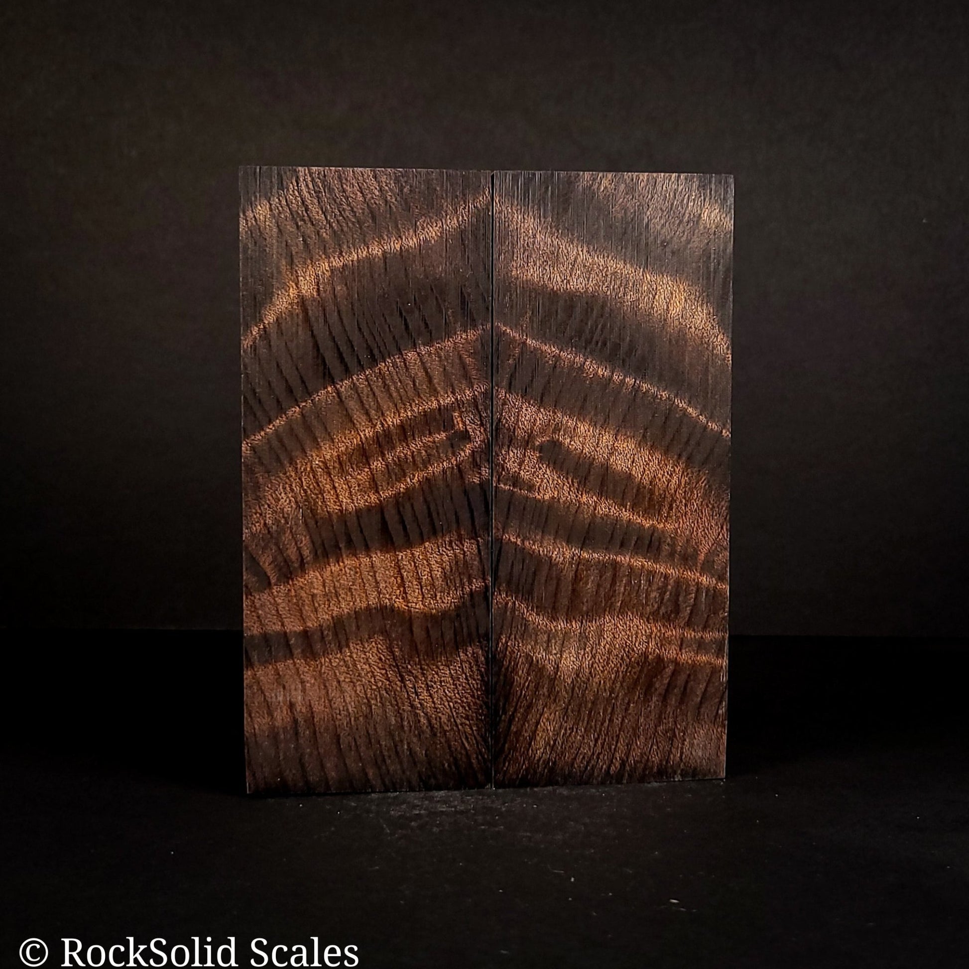 #2126 - Sinister Curly Redwood - K&G Stabilized - RockSolid Scales -