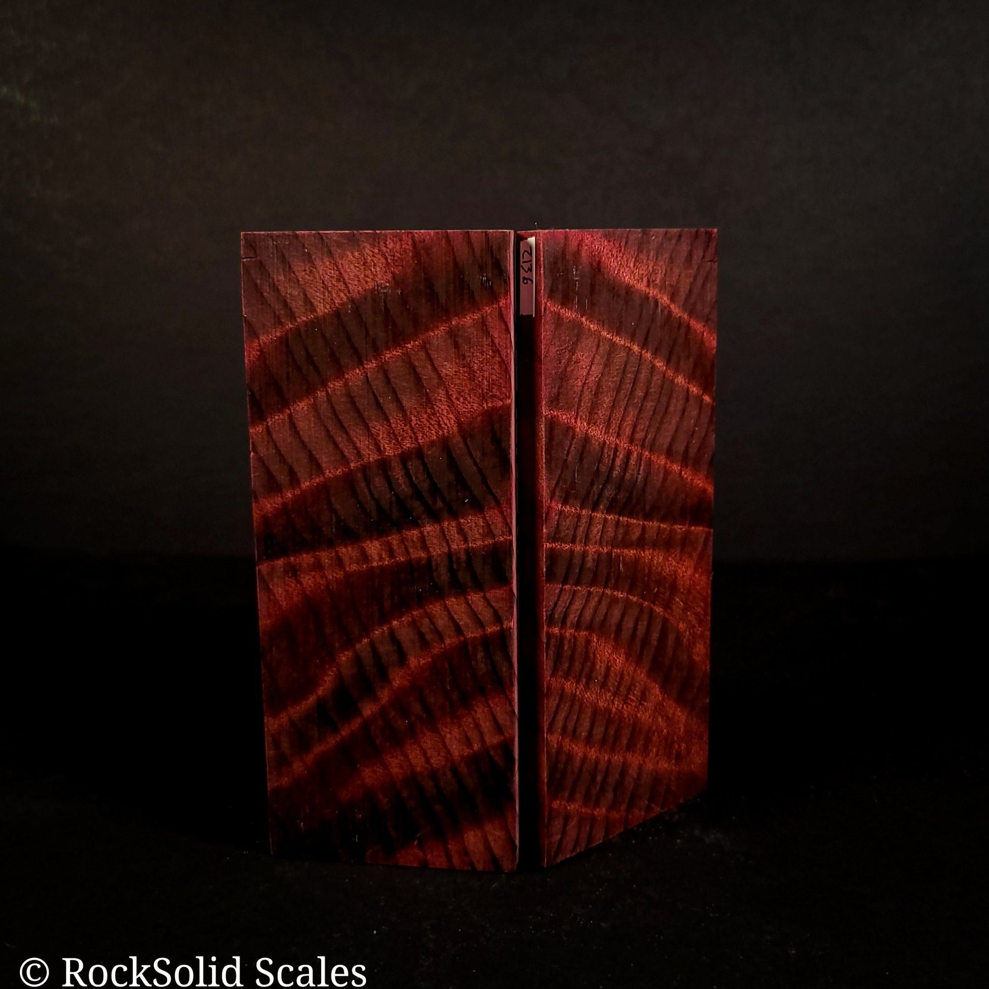 #2136 - Magenta Curly Redwood - K&G Stabilized - RockSolid Scales -