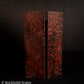 #2141 - Black/Orange Double Dyed Redwood Burl - K&G Stabilized - RockSolid Scales -
