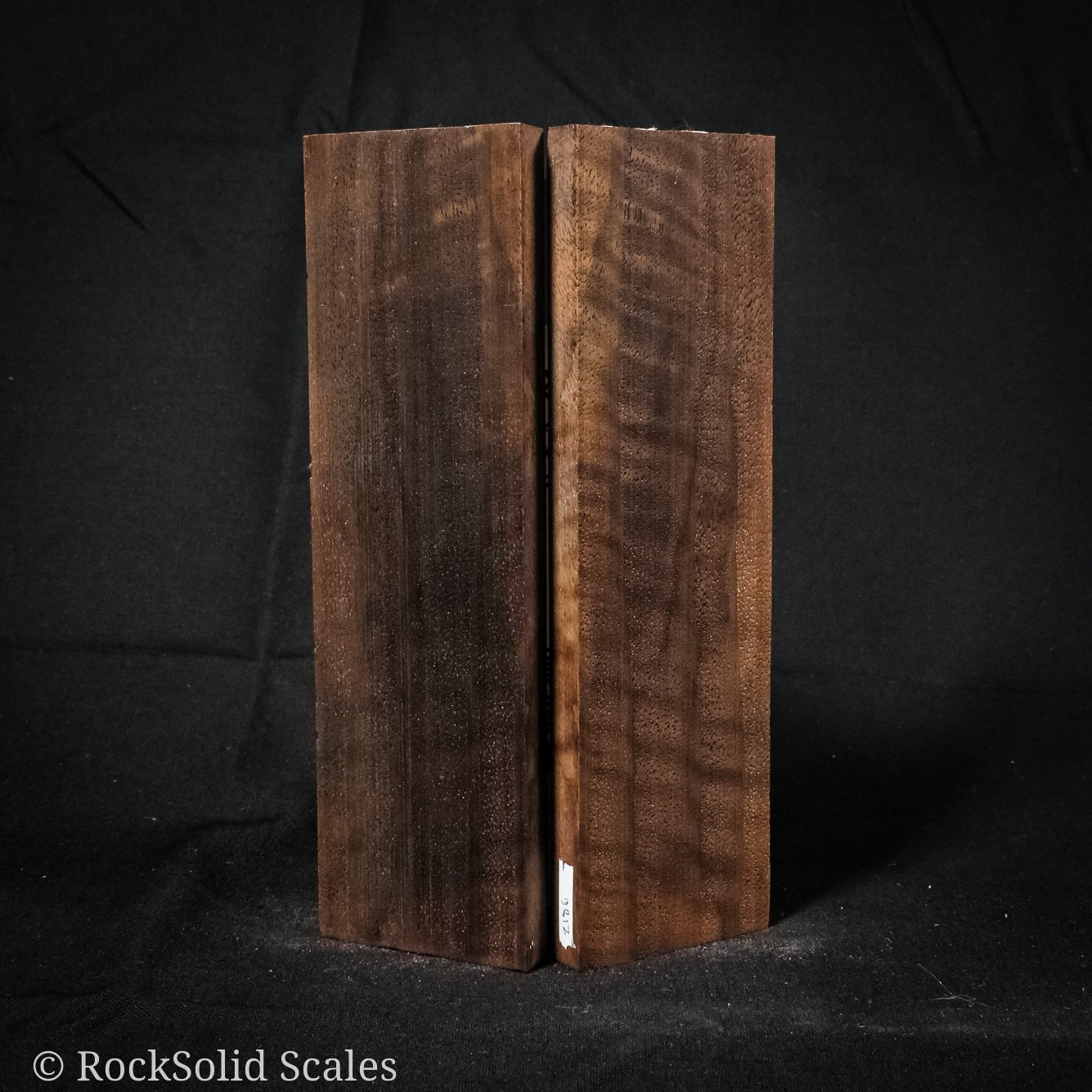 #2187 - Curly Bastogne Walnut - RockSolid Scales -