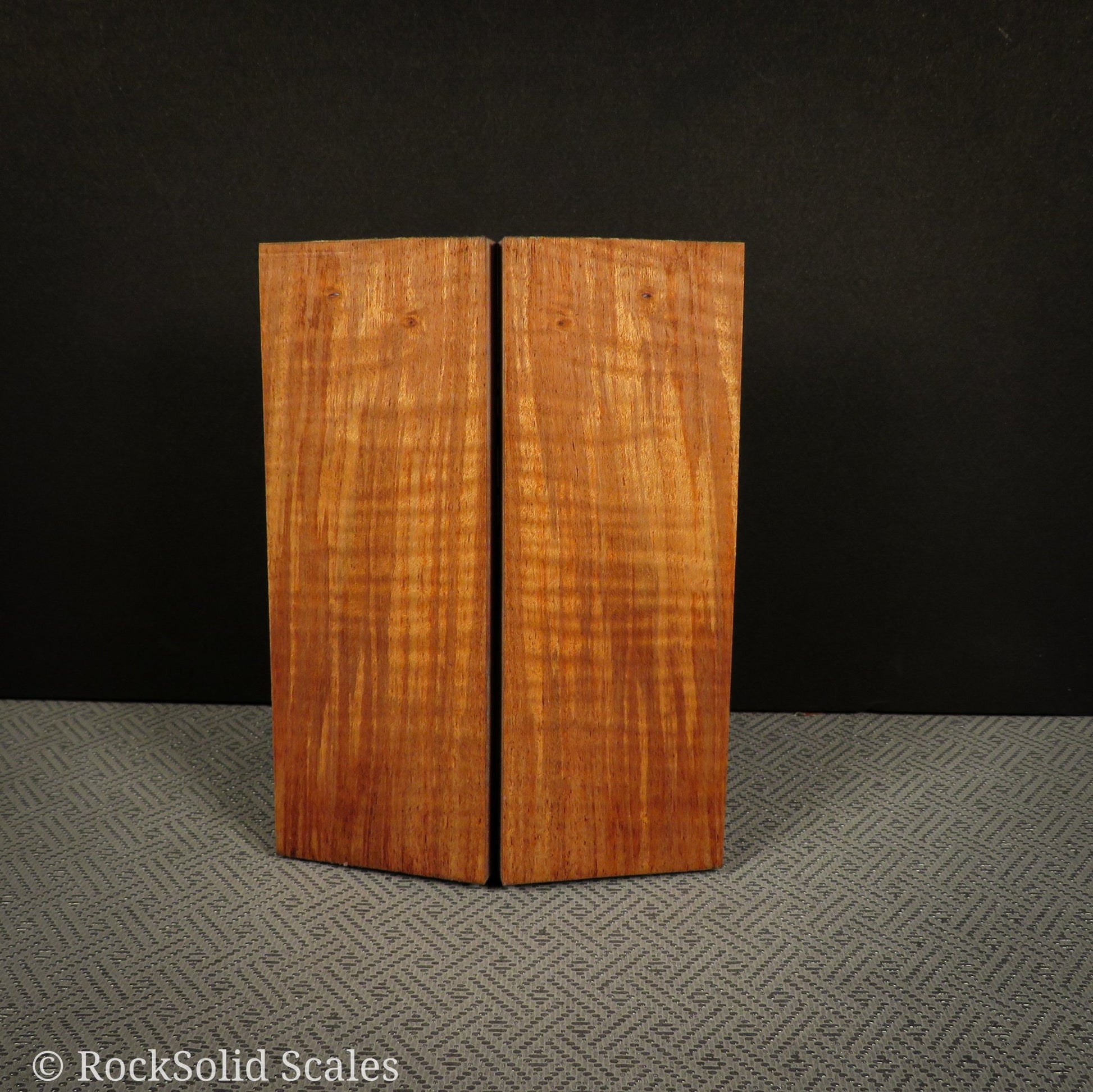 #2311 - Orange and Red Double Dyed Curly Maple - RockSolid Scales -