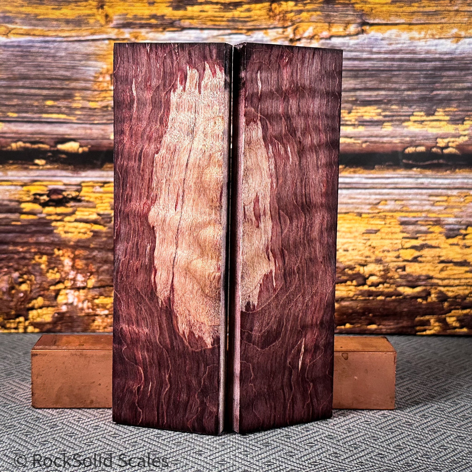 #2356 - Magenta and Black Double Dyed Curly Maple - Bargain Bin - RockSolid Scales -