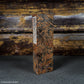 #2392 - Neon Orange and Black Doube Dyed Yellow Cedar Burl Block - RockSolid Scales -
