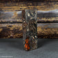 #2394 - Neon Orange and Black Doube Dyed Yellow Cedar Burl Block - RockSolid Scales -
