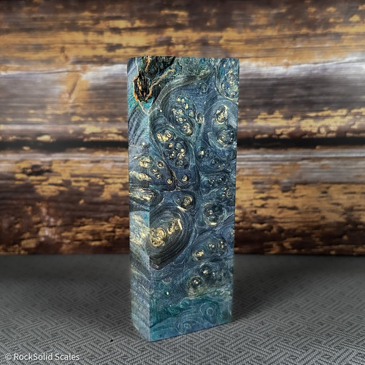 #2397 - Blue Box Elder Burl Block - RockSolid Scales -