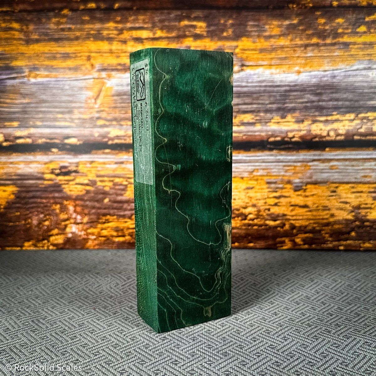 #2404 - Turquoise Quilted Maple Block - Bargain Bin - RockSolid Scales -