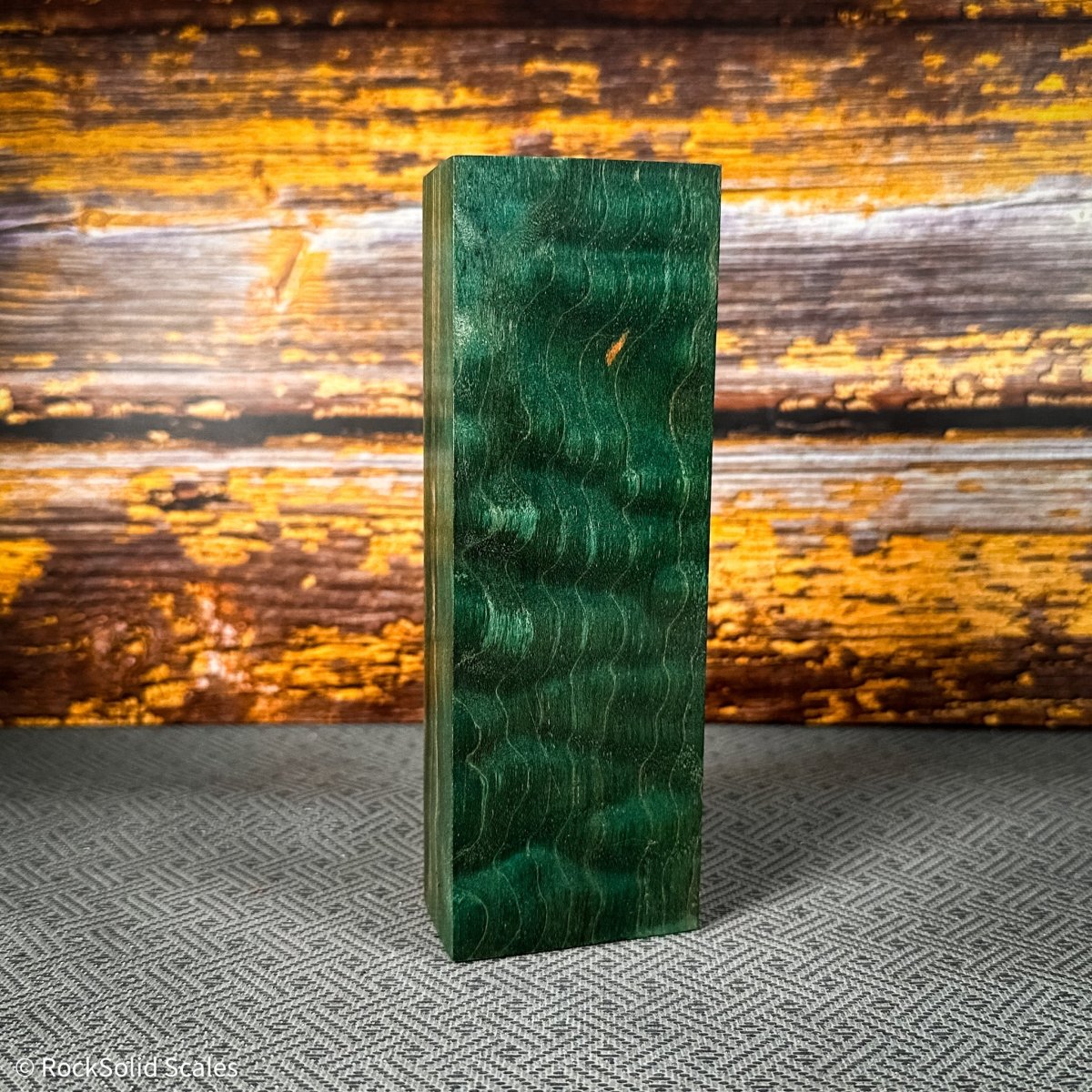 #2405 - Turquoise Quilted Maple Block - Bargain Bin - RockSolid Scales -