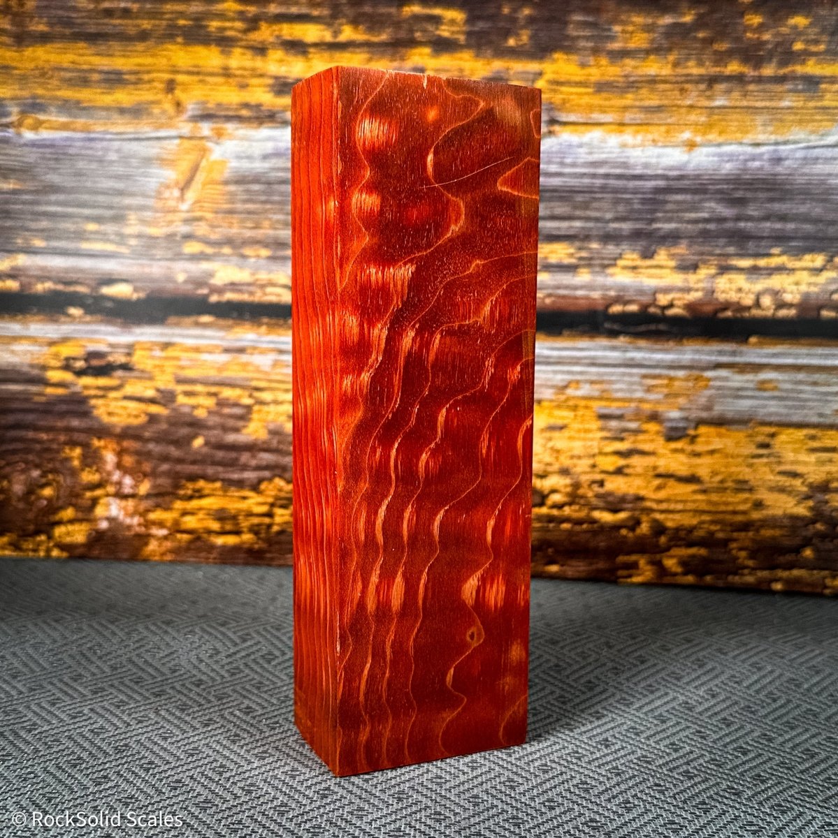 #2411 - Mandarin Orange Quilted Maple Block - RockSolid Scales -